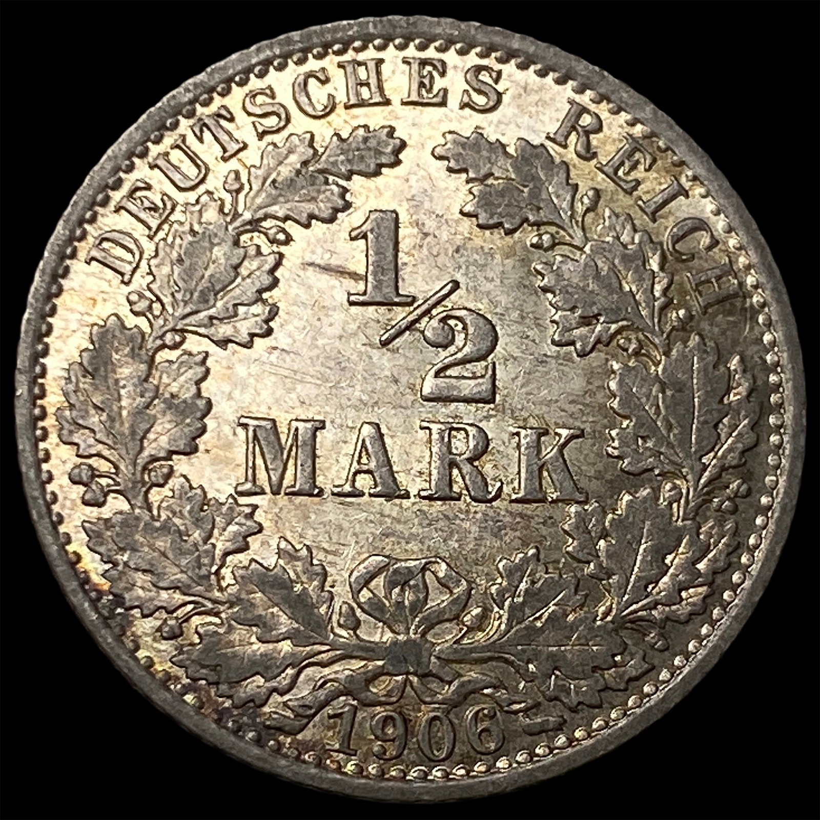 1906A Germany Silver 1/2 Mark KM 17 (1 of 2)