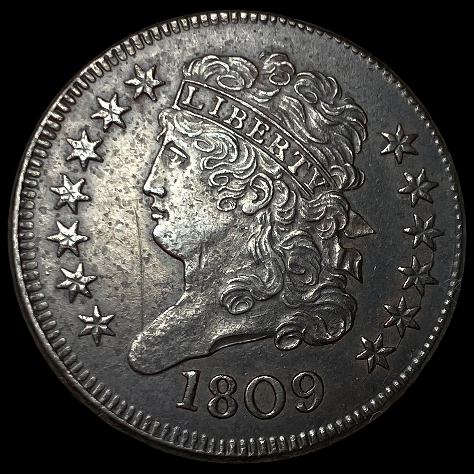 1809 Classic Head Half Cent CLOSELY UNCIRCULATED: 1809 Classic Head Half Cent CLOSELY UNCIRCULATED