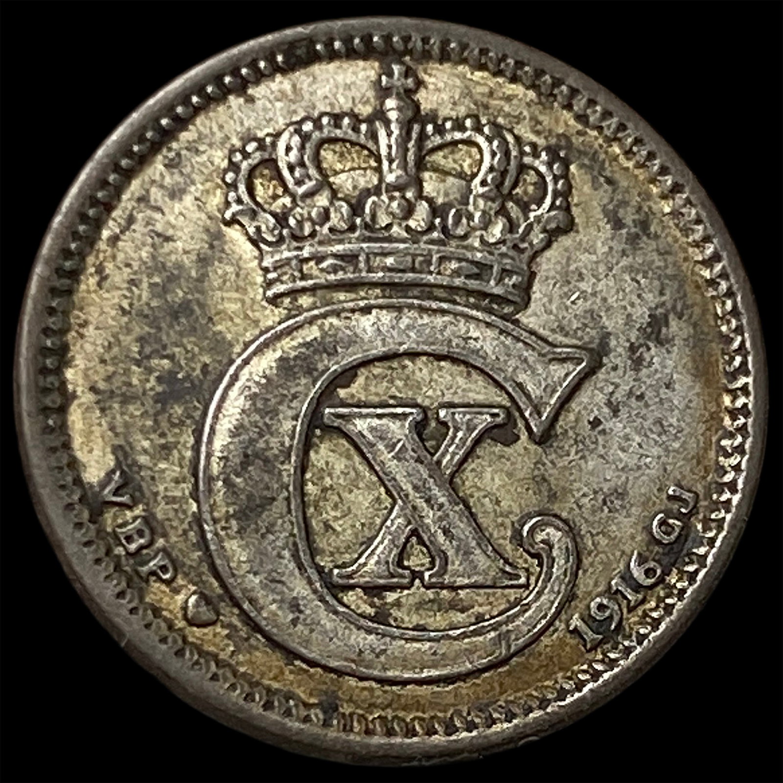 1916 Denamrk Silver 10 Ore KM 181.1 (1 of 2)