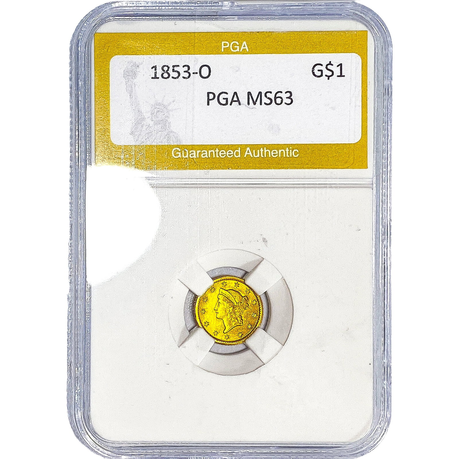 1853-O Type 1 Dollar PGA MS63: 1853-O Type 1 Dollar PGA MS63