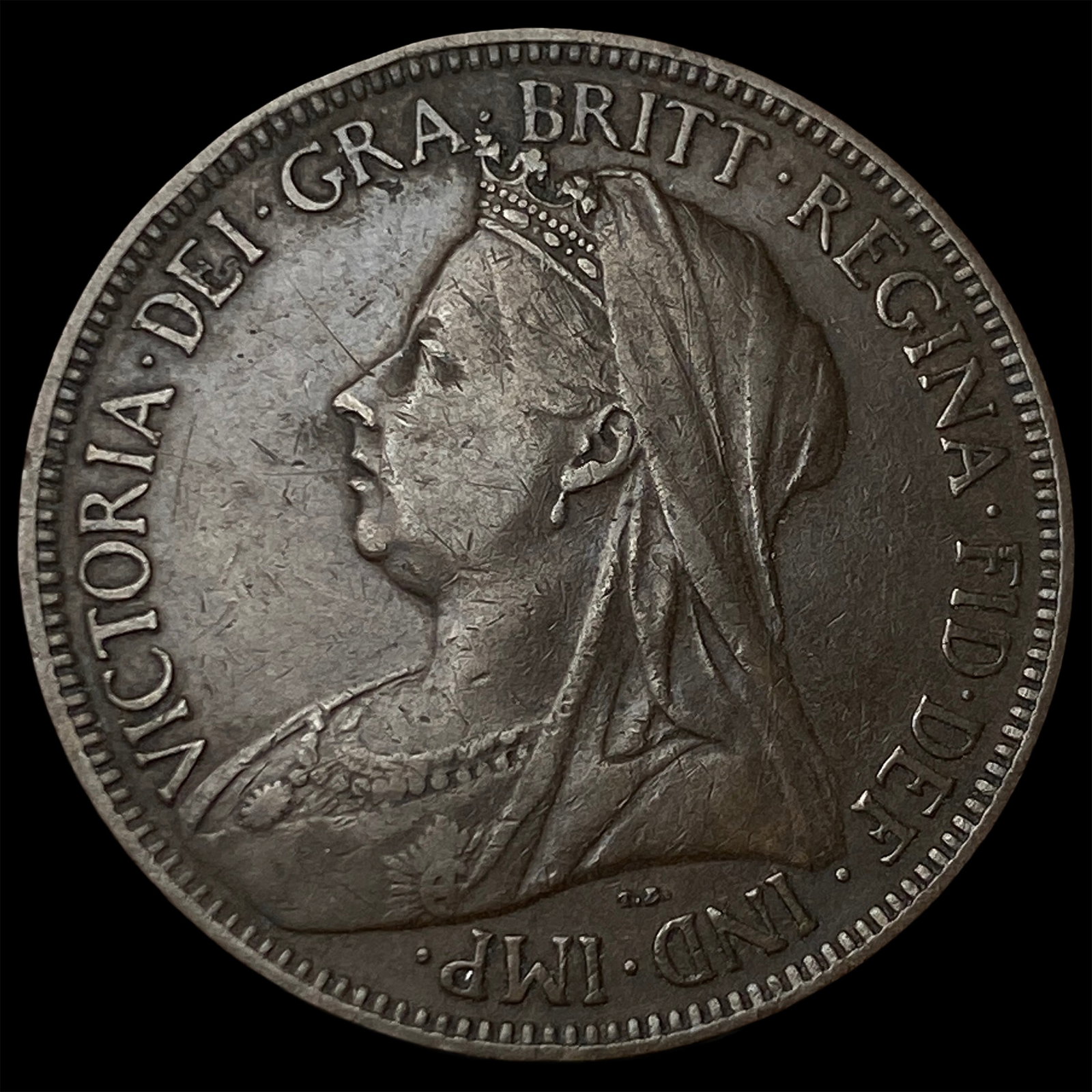 1901 Great Britain Bronze 1/2 Penny (1 of 2)