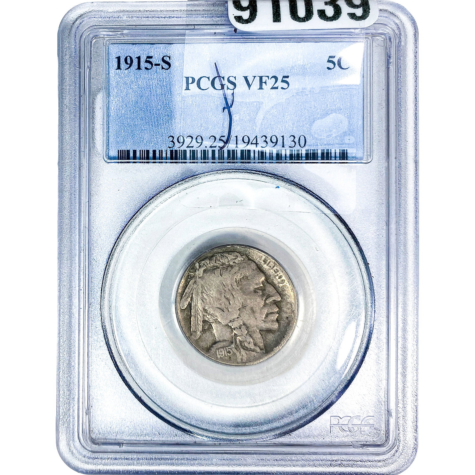 1915-S Buffalo Nickel PCGS VF25: 1915-S Buffalo Nickel PCGS VF25
