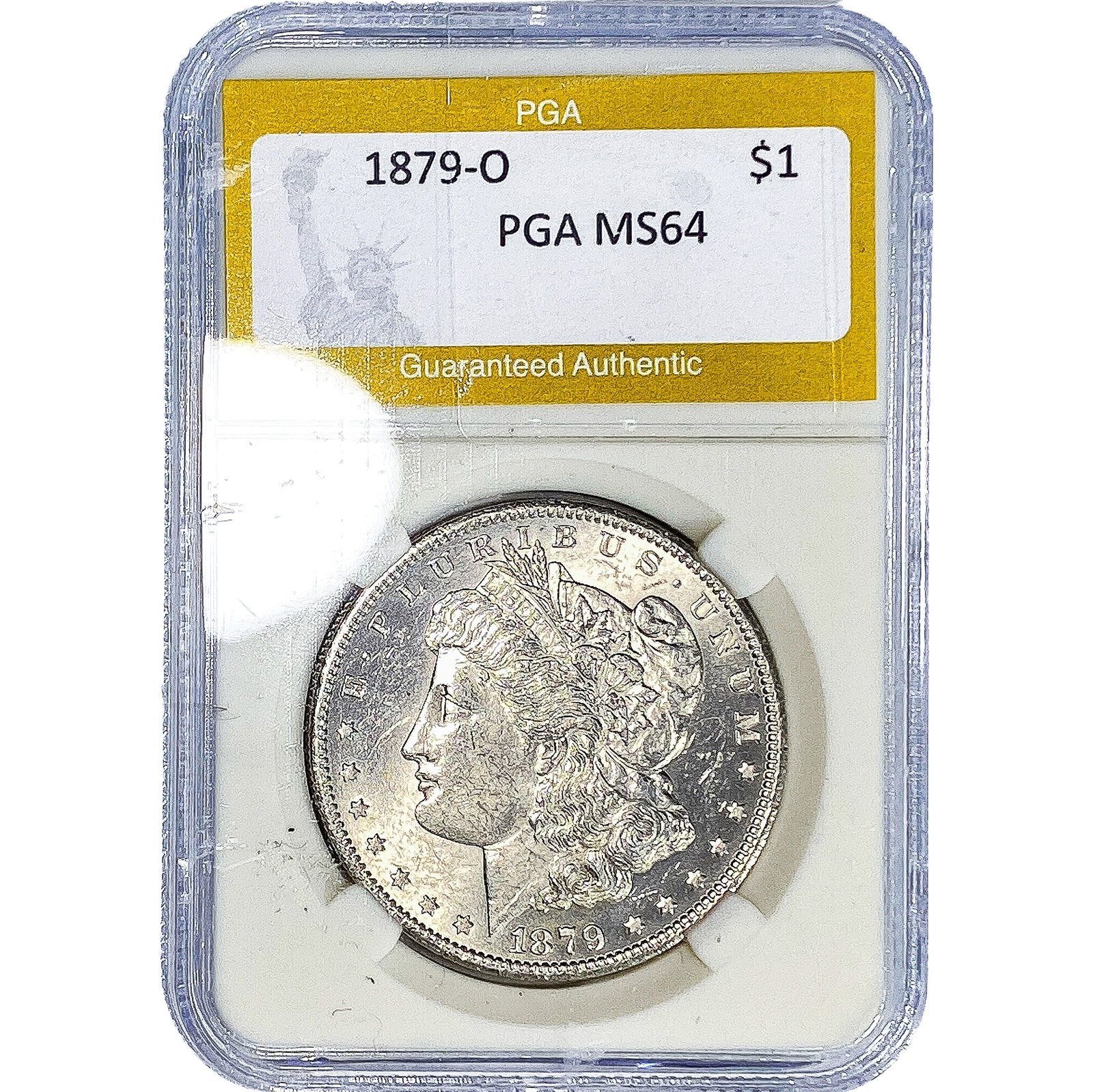 1879-O Morgan Silver Dollar PGA MS64: 1879-O Morgan Silver Dollar PGA MS64