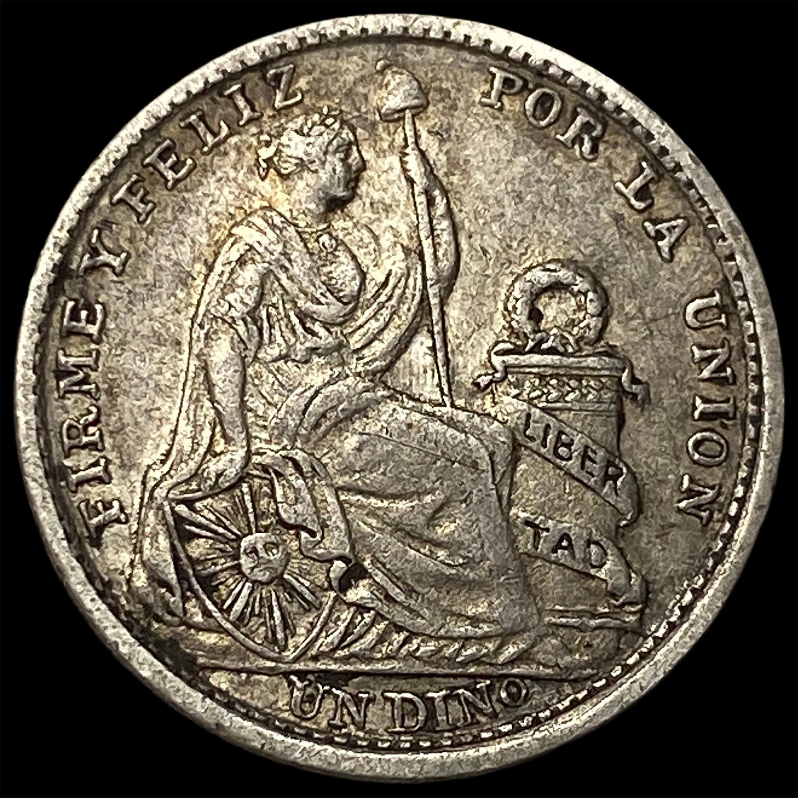 1908 Peru Silver Dinero (1 of 2)