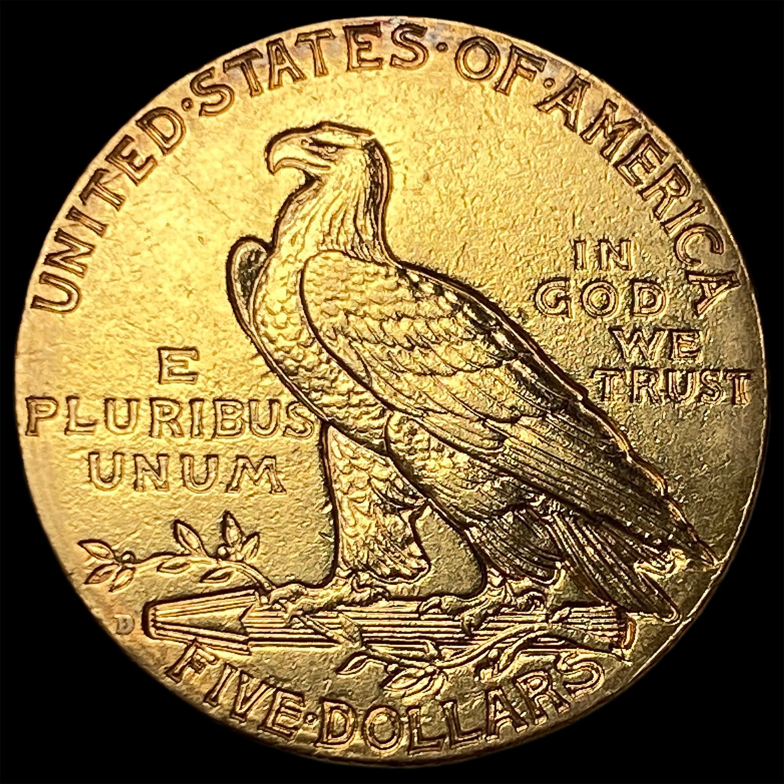 1909-D Gold $5 Half Eagle UNCIRCULATED - 2