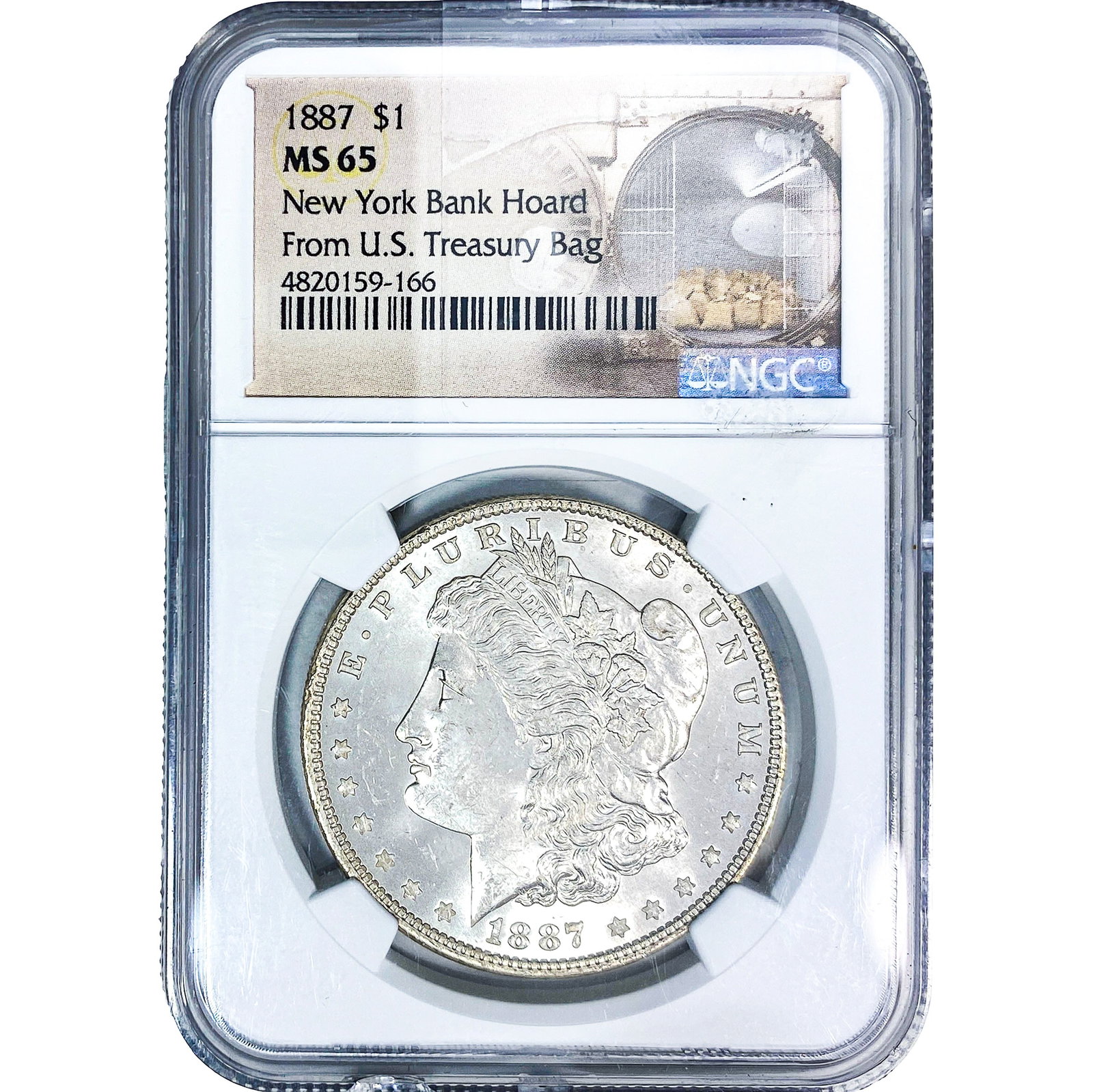 1887 Morgan Silver Dollar NGC MS65: 1887 Morgan Silver Dollar NGC MS65