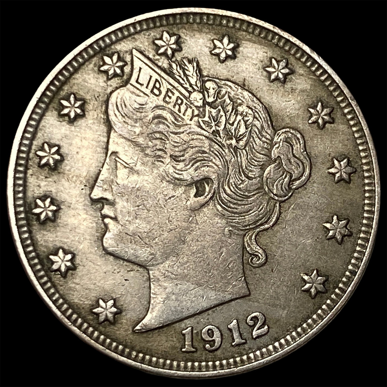 1912-S Liberty Head Nickel NEARLY UNCIRCULATED: 1912-S Liberty Head Nickel NEARLY UNCIRCULATED