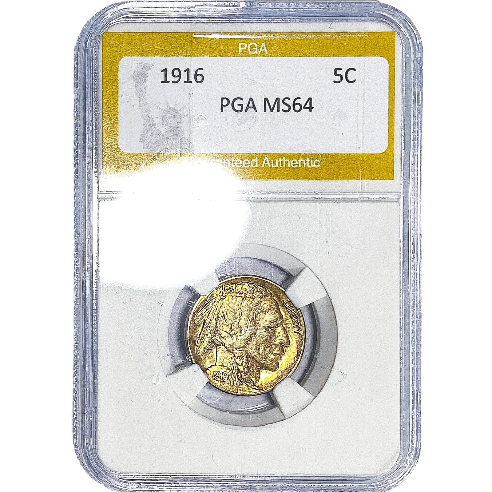 1916 Buffalo Nickel PGA MS64: 1916 Buffalo Nickel PGA MS64