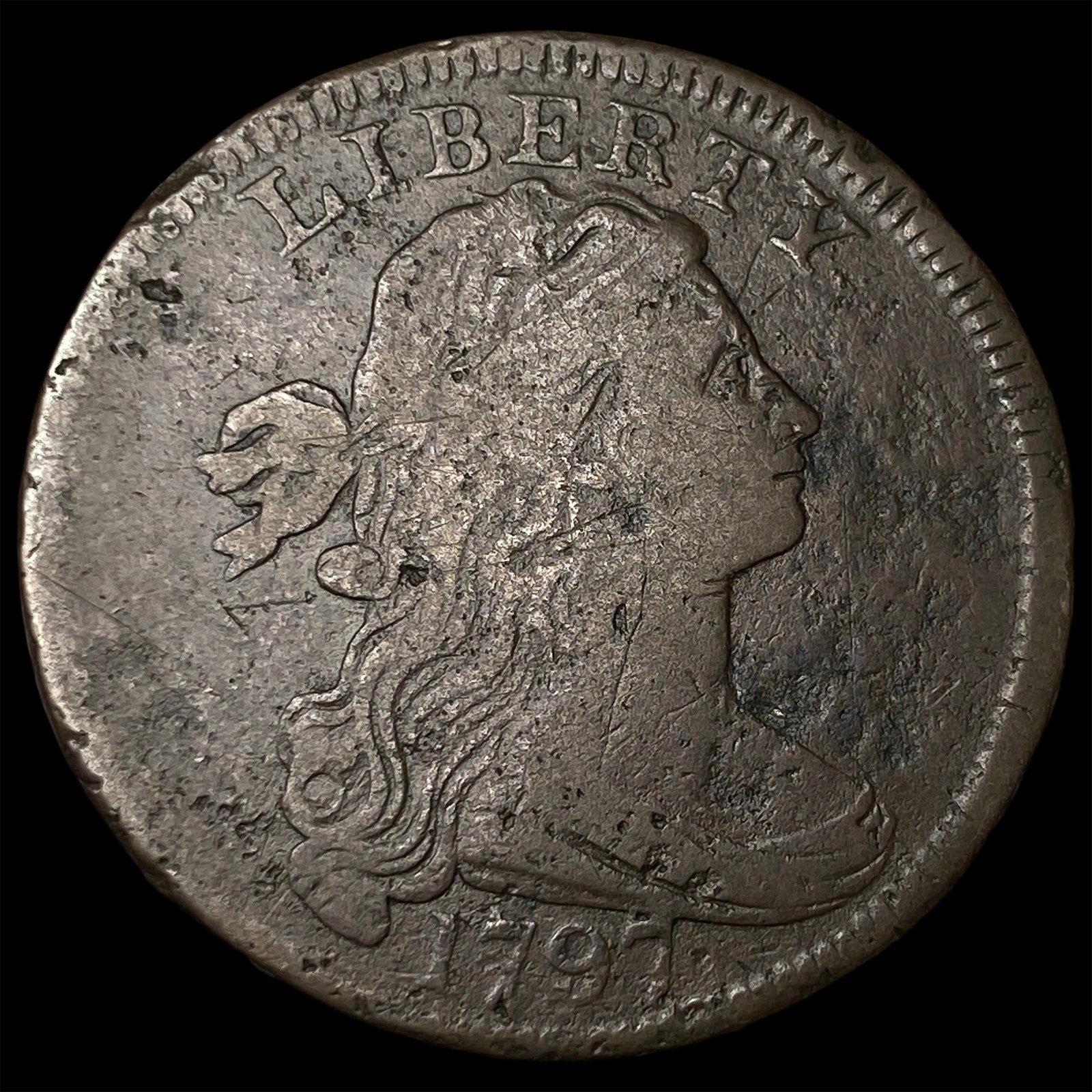 1793 Flowing Hair Large Cent LIGHTLY CIRCULATED: 1793 Flowing Hair Large Cent LIGHTLY CIRCULATED