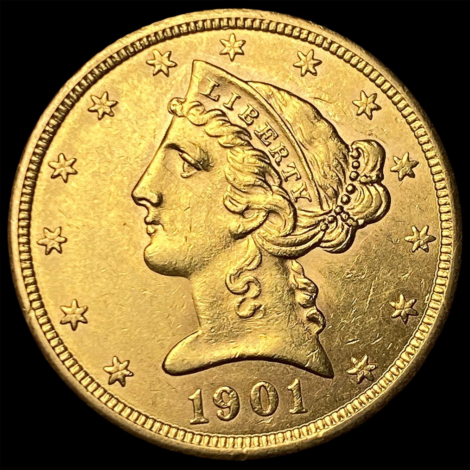 1901-S Gold $5 Half Eagle UNCIRCULATED (1 of 2)