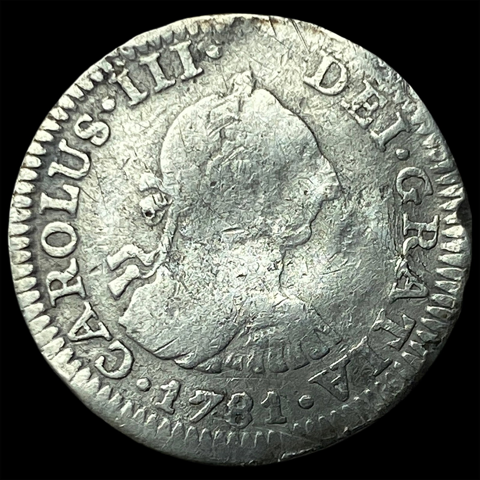 1781 Mexico Silver 1/2 Real: 1781 Mexico Silver 1/2 Real