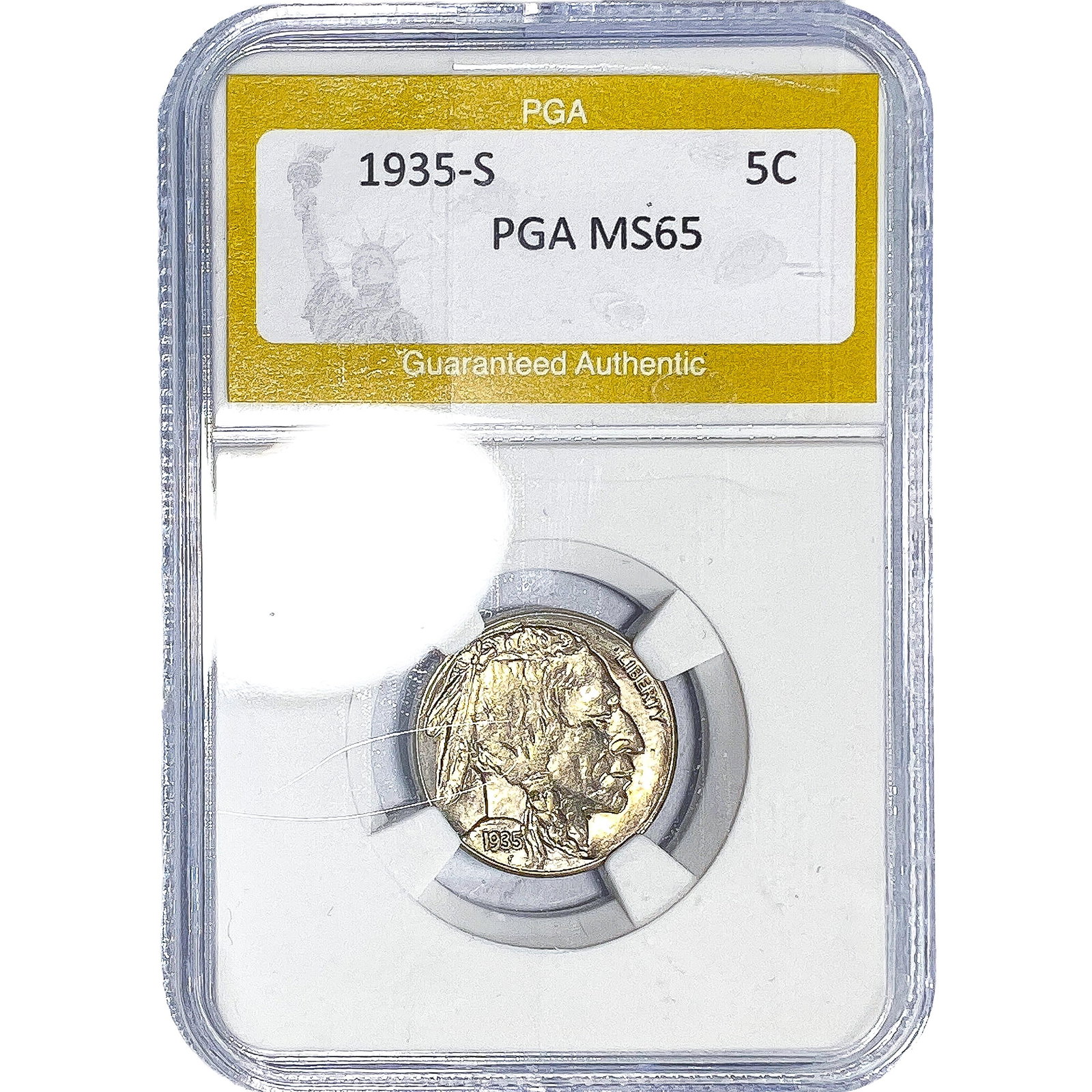 1935-S Buffalo Nickel PGA MS65: 1935-S Buffalo Nickel PGA MS65
