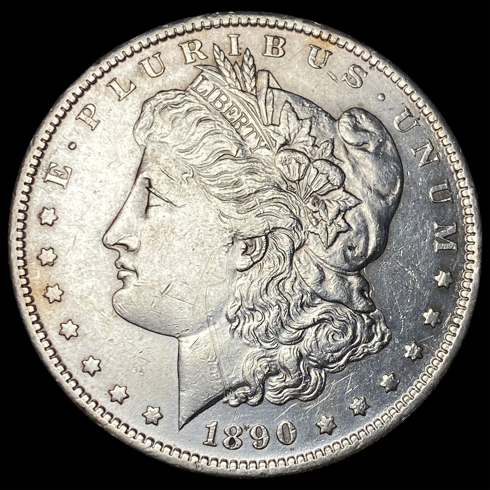 1890-S Silver Morgan Dollar CHOICE AU: 1890-S Silver Morgan Dollar CHOICE AU