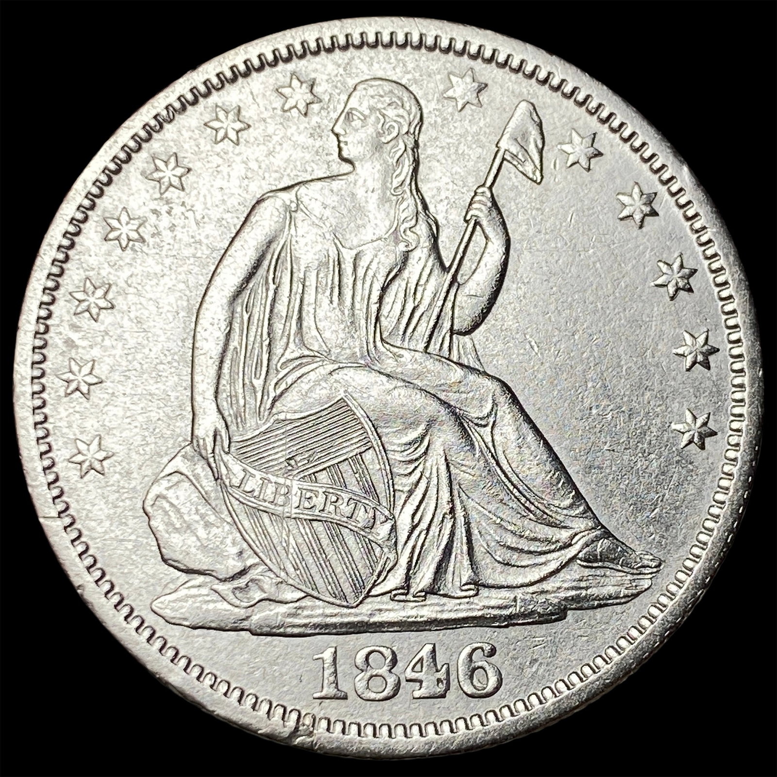 1846-O Silver Half Dollar CLOSELY UNCIRCULATED: 1846-O Silver Half Dollar CLOSELY UNCIRCULATED