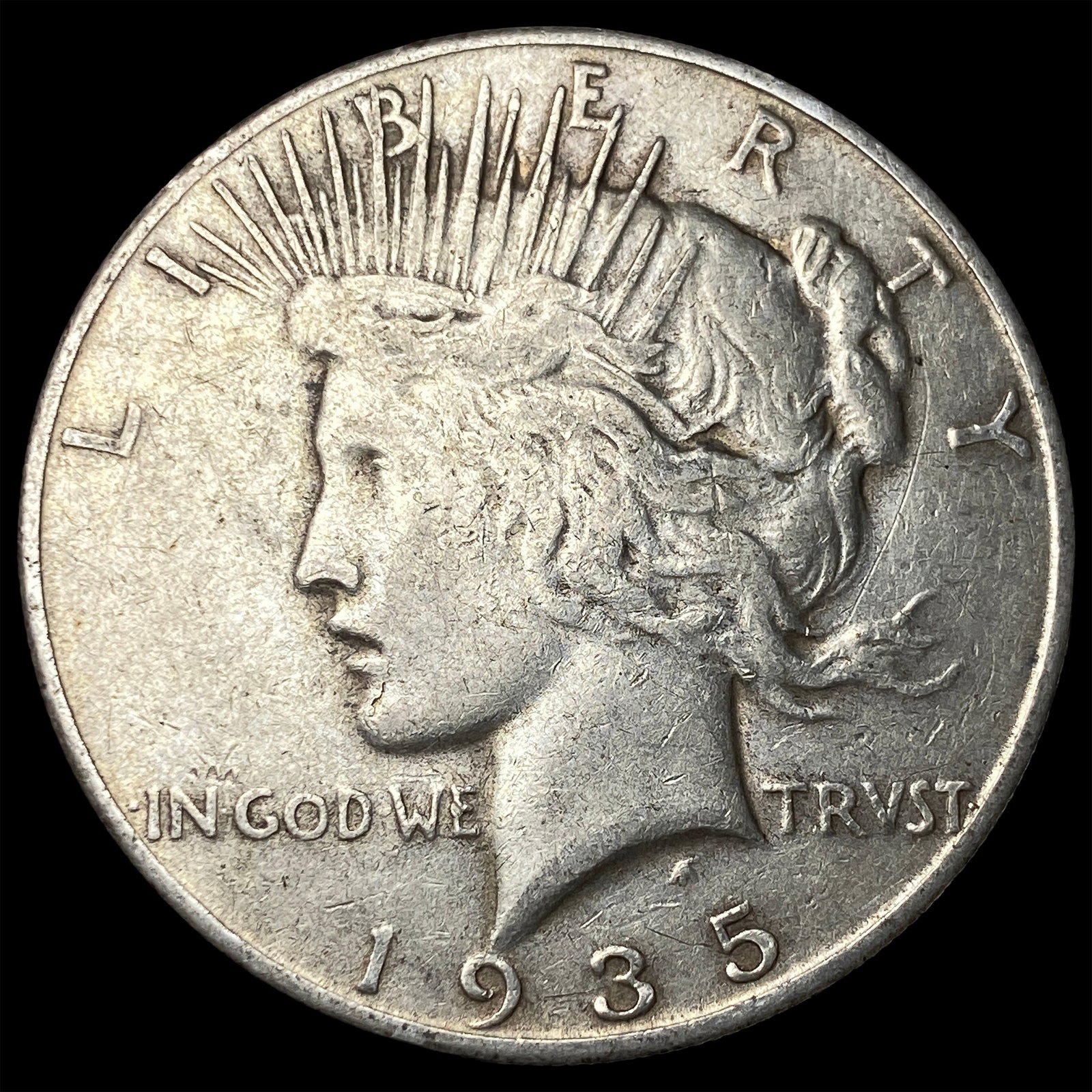 1935-S Silver Peace Dollar LIGHTLY CIRCULATED: 1935-S Silver Peace Dollar LIGHTLY CIRCULATED