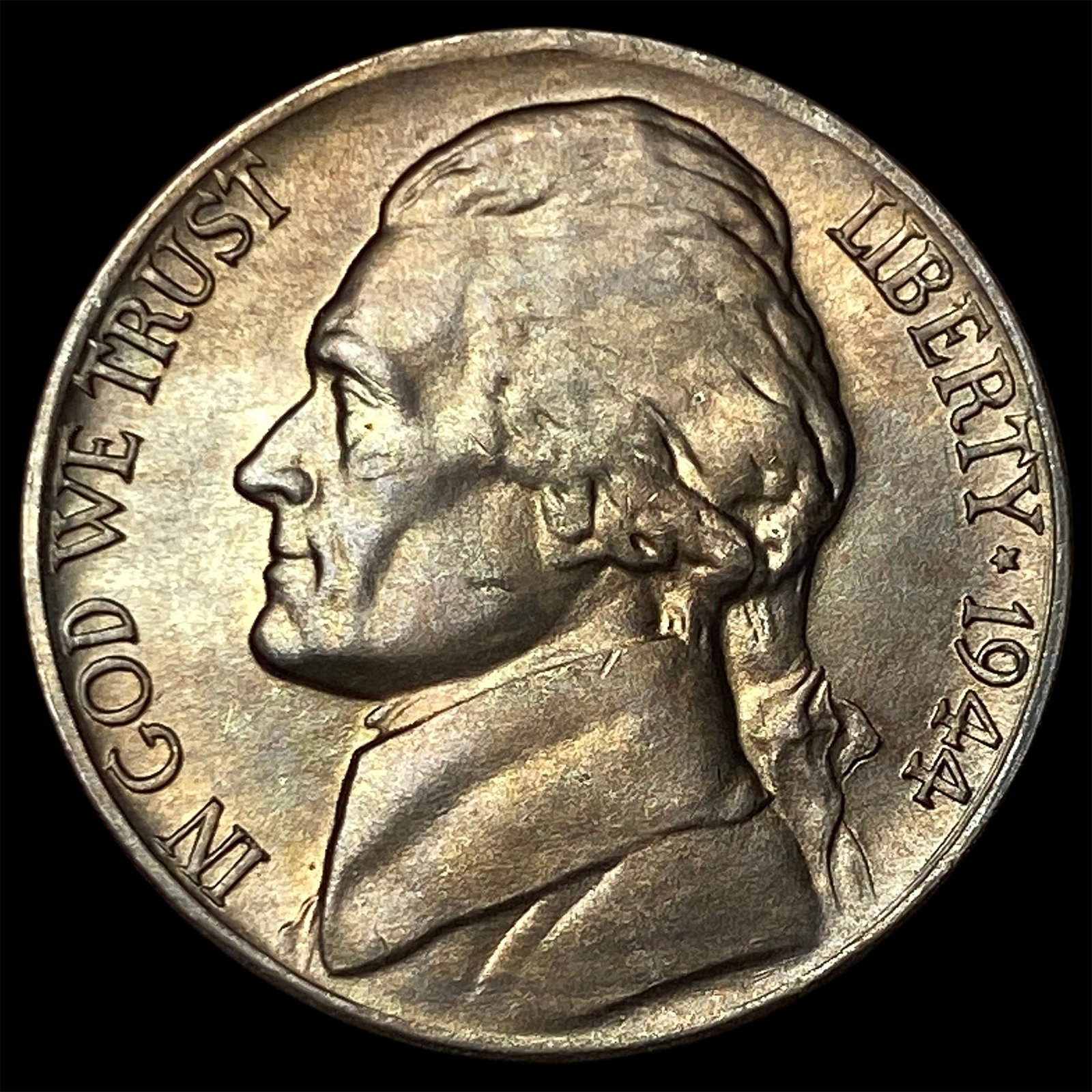 1944-D Jefferson Nickel (35% Silver) CHOICE BU: 1944-D Jefferson Nickel (35% Silver) CHOICE BU