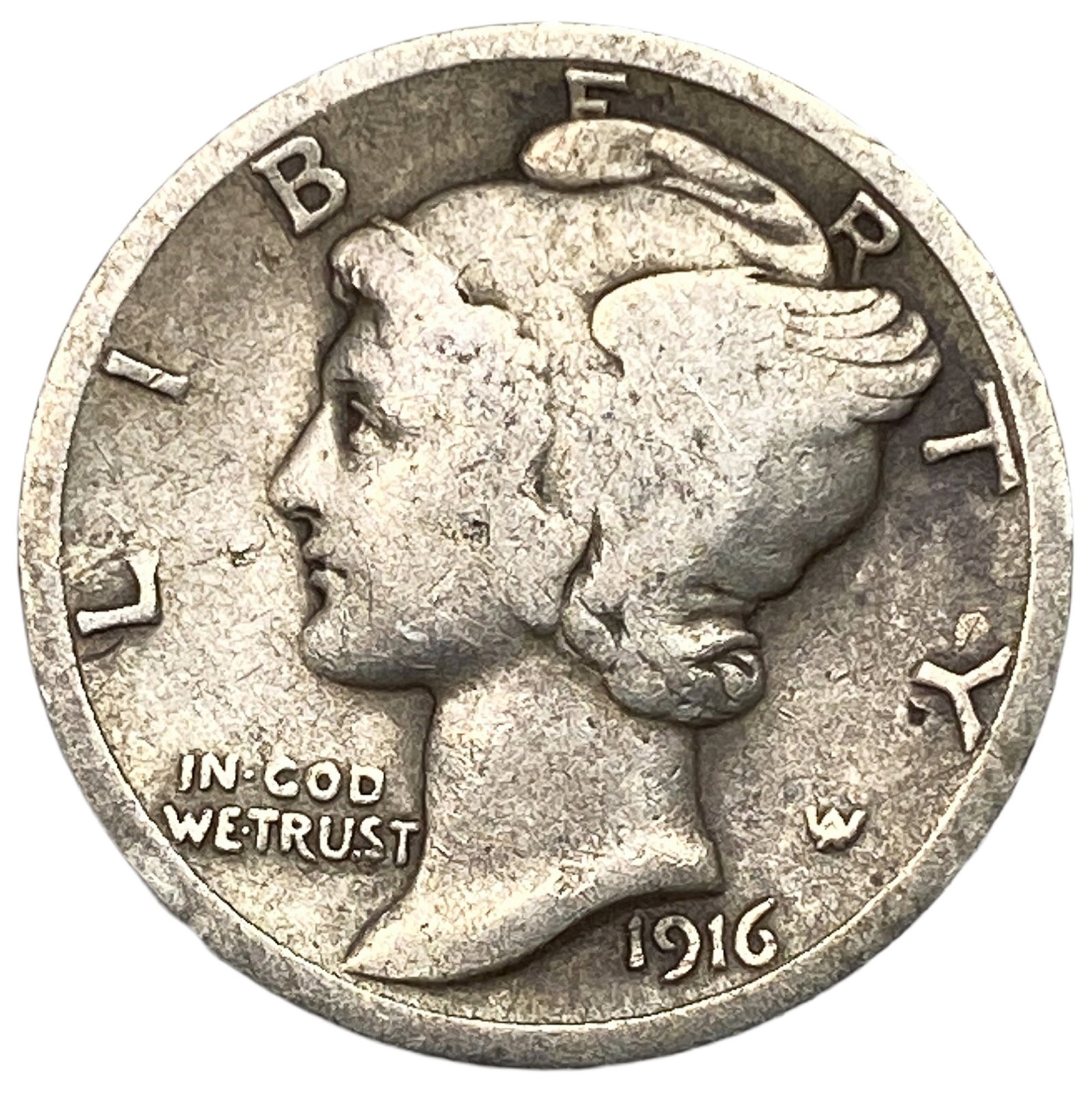 1916-D Mercury Silver Dime (1 of 2)