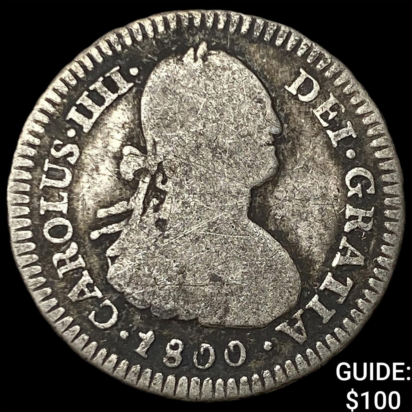 1800 Bolovia Potosi Silver 1 Real: 1800 Bolovia Potosi Silver 1 Real