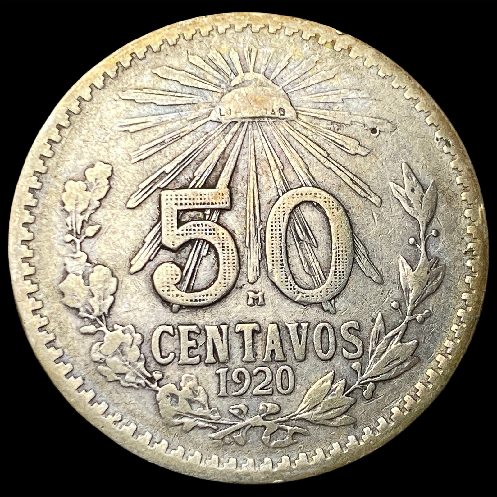 1920 Mexico Silver 50 Centavos: 1920 Mexico Silver 50 Centavos