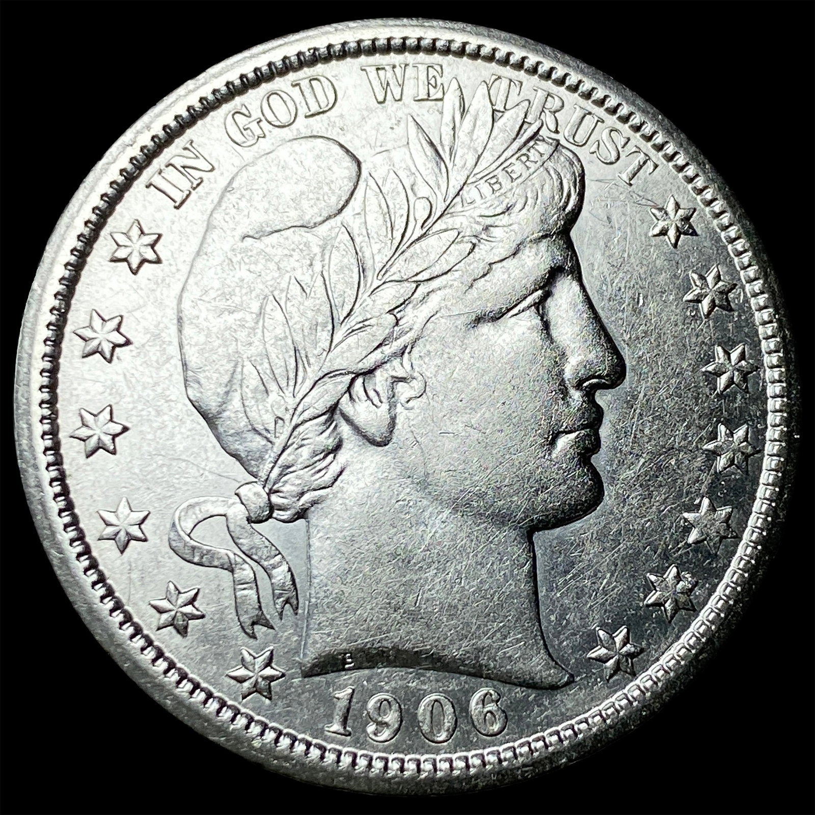 1906-O Silver Barber Half Dollar CLOSELY UNCIRCULATED (1 of 2)