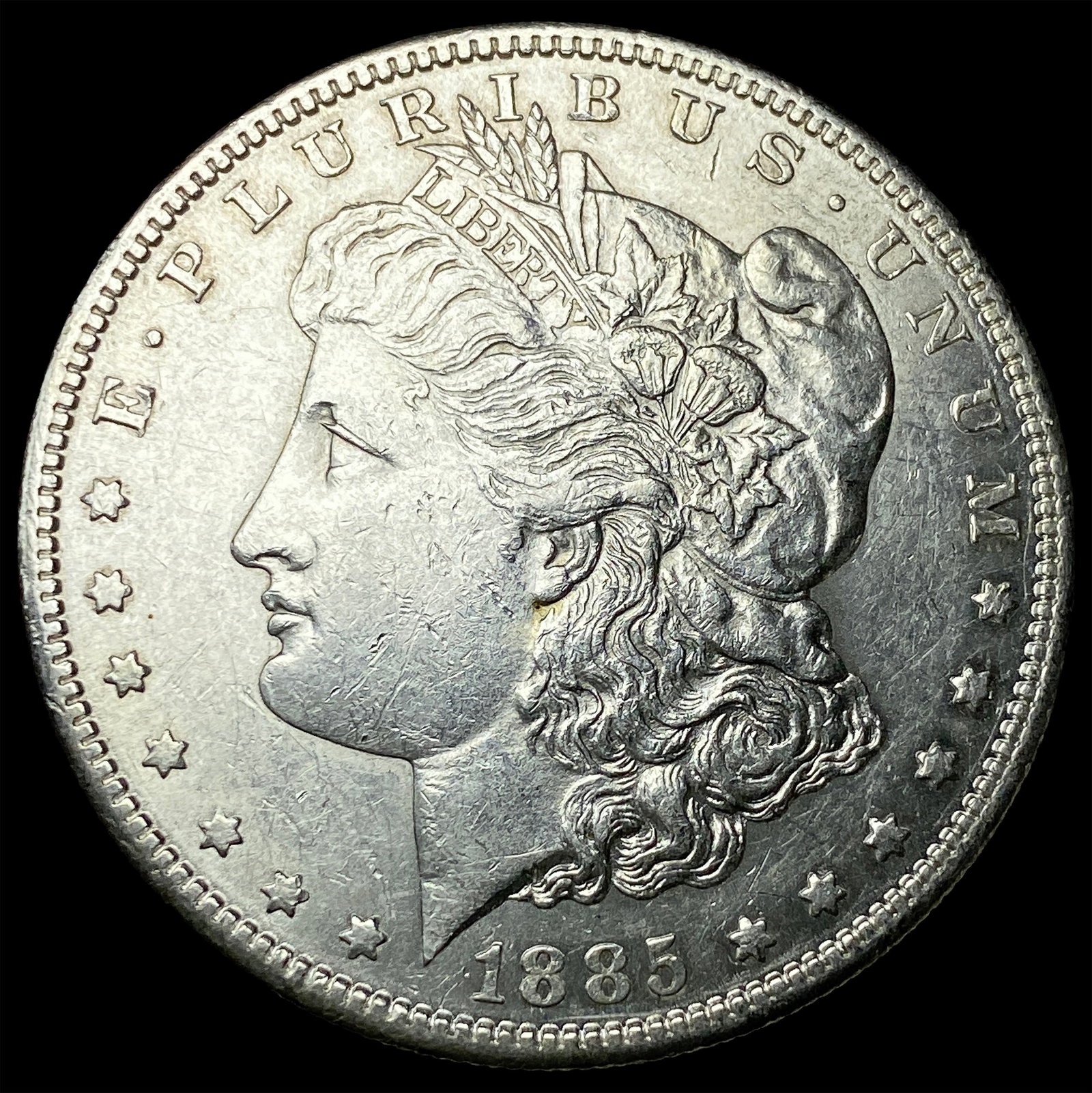 1885-S Silver Morgan Dollar CLOSELY UNCIRCULATED: 1885-S Silver Morgan Dollar CLOSELY UNCIRCULATED