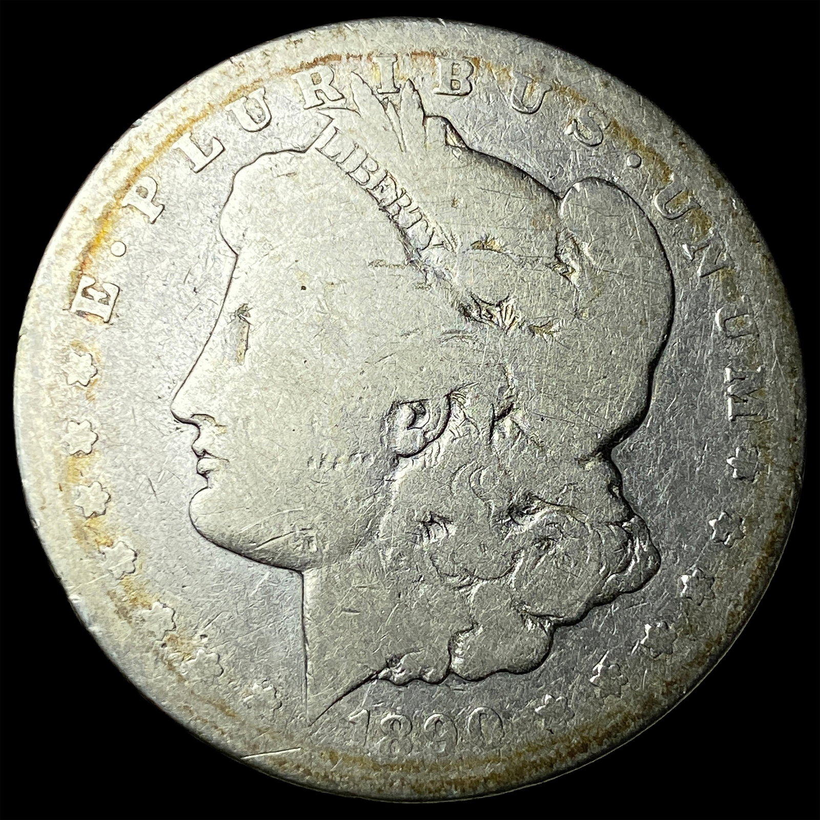 1890-CC Silver Morgan Dollar CLOSELY UNCIRCULATED: 1890-CC Silver Morgan Dollar CLOSELY UNCIRCULATED
