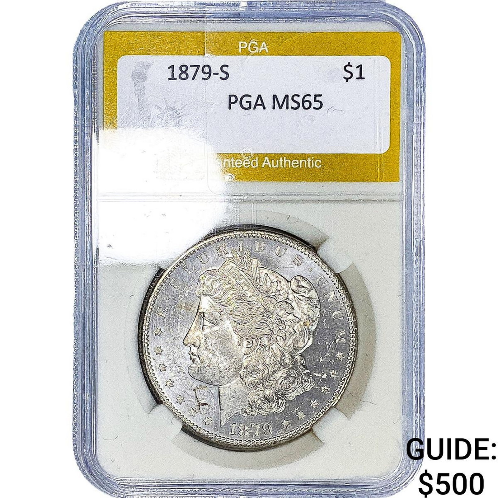 1879-S Morgan Silver Dollar PGA MS65: 1879-S Morgan Silver Dollar PGA MS65