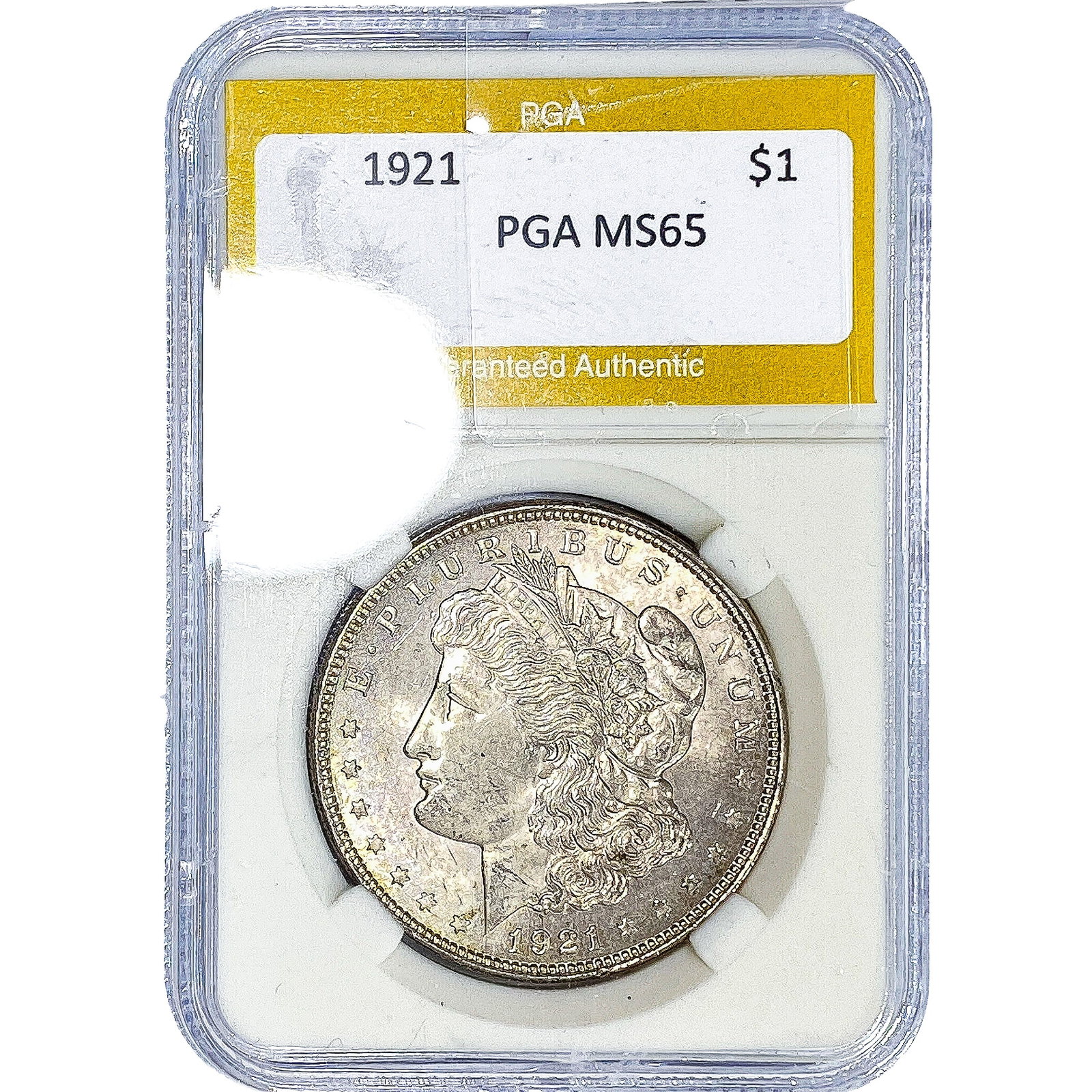 1921 Morgan Silver Dollar PGA MS65: 1921 Morgan Silver Dollar PGA MS65