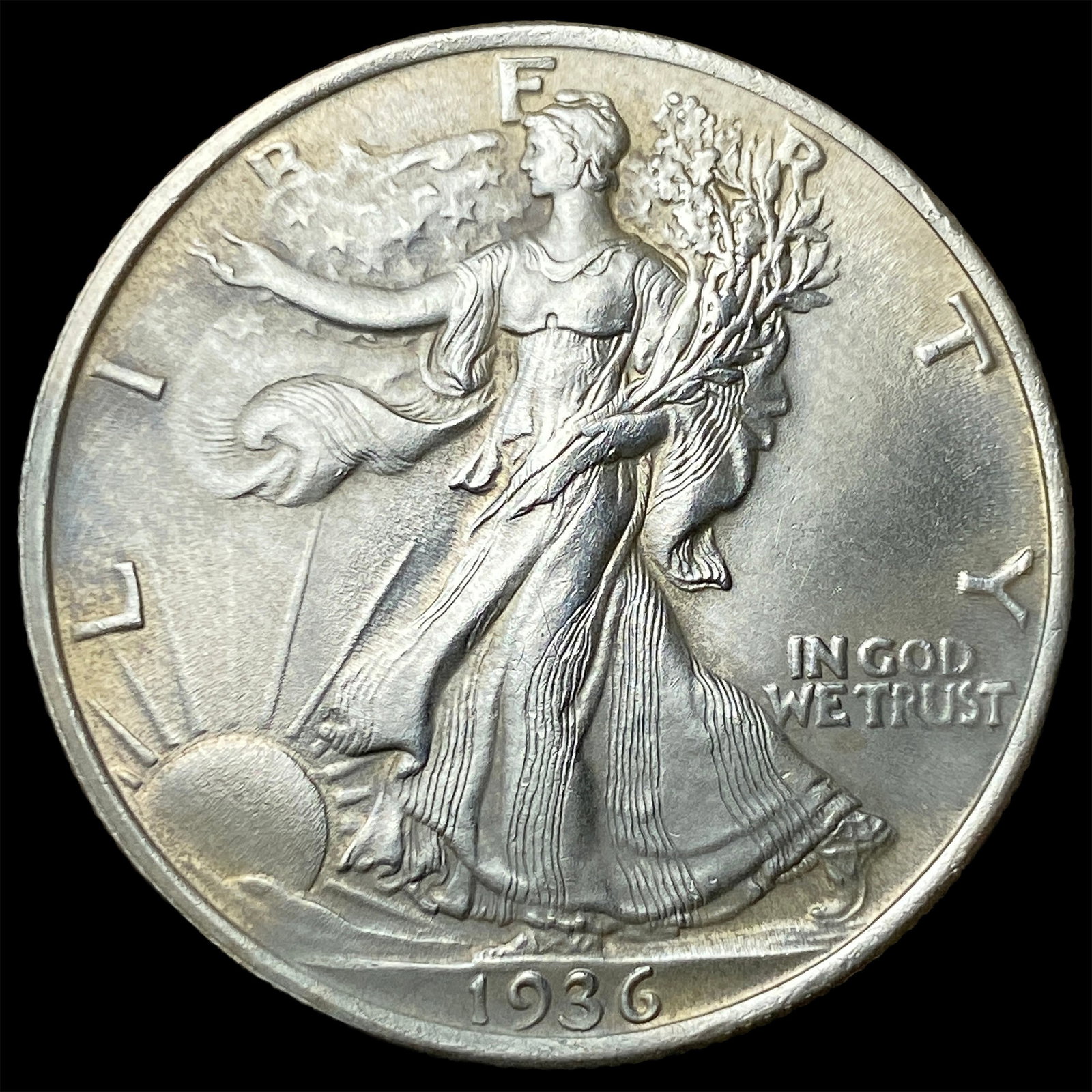1936 Silver Walking Liberty Half Dollar CHOICE BU (1 of 2)