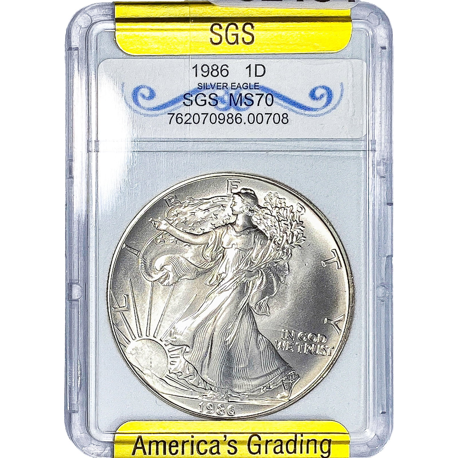 1986 Silver Eagle SGS MS70 (1 of 2)