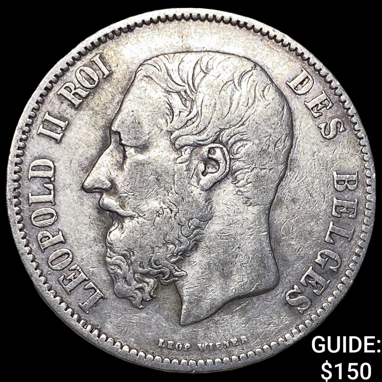 1873 Belgium Silver 5 Francs (1 of 2)