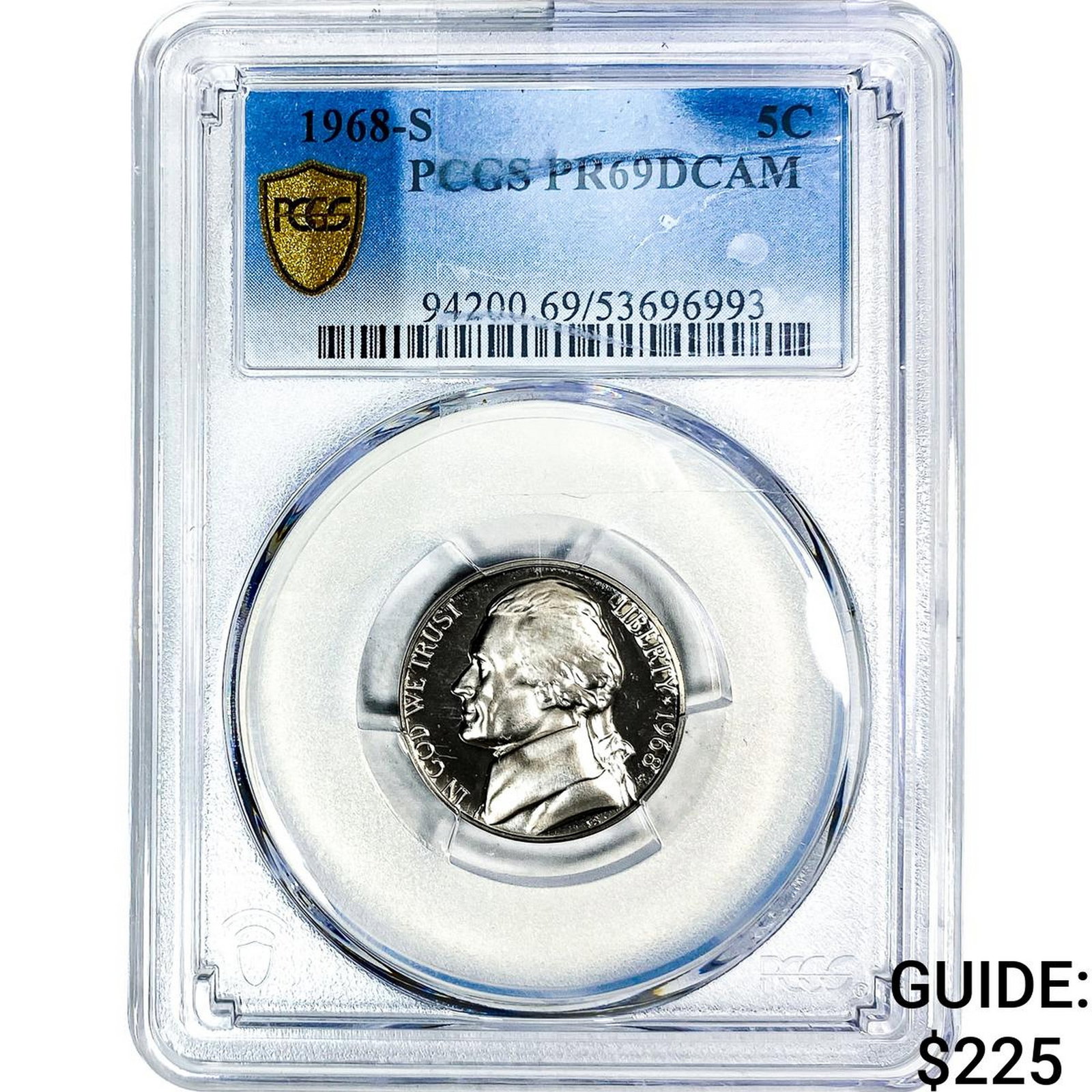 1968-S Jefferson Nickel PCGS PR69 DCAM (1 of 2)