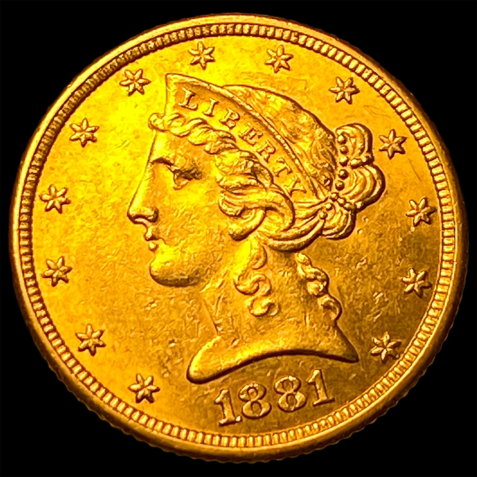 1881 Liberty Head Half Eagle $5 Gold UNCIRCULATED: 1881 Liberty Head Half Eagle $5 Gold UNCIRCULATED
