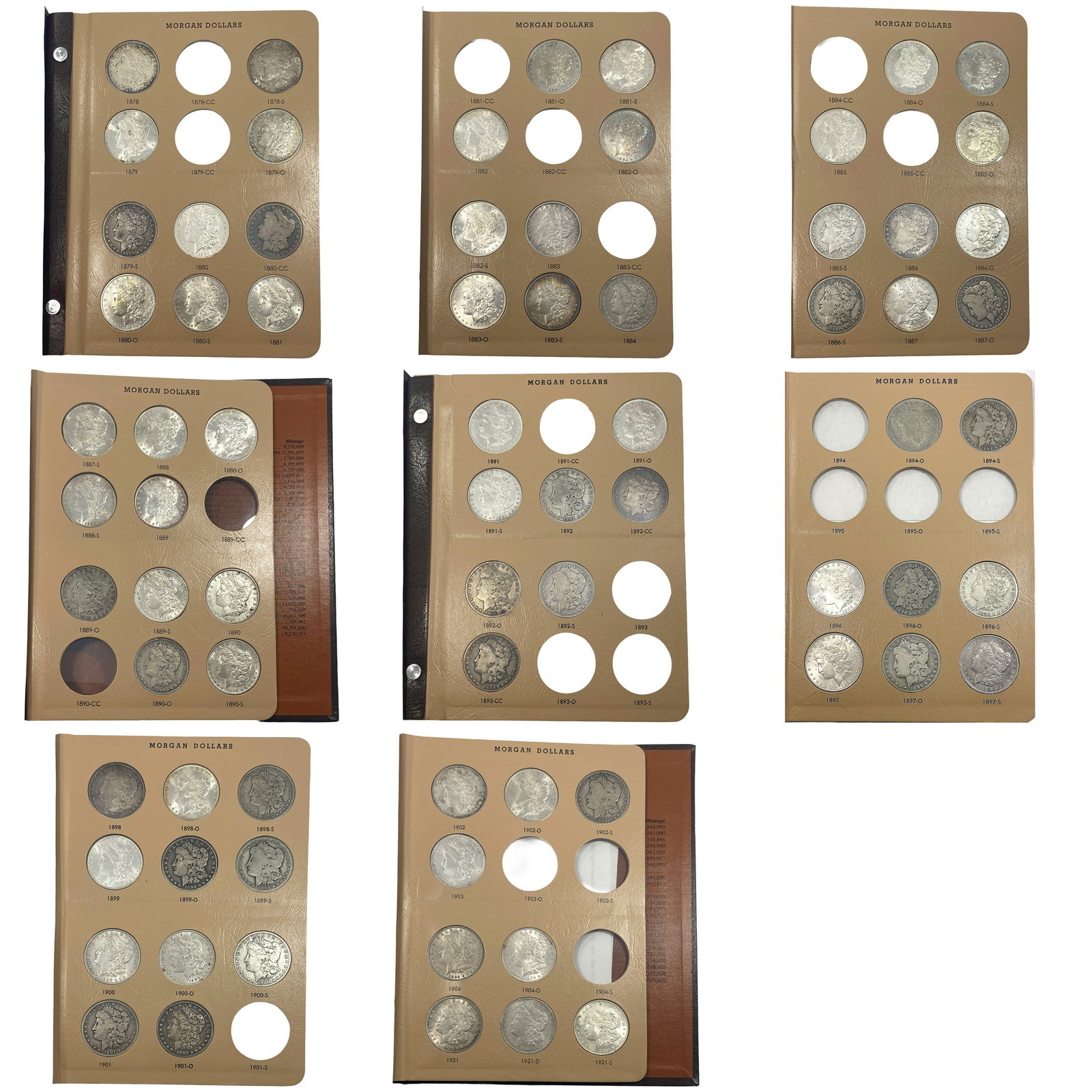 1878-1921 2 Morgan $1 Albums: 1878-1921 2 Morgan $1 Albums