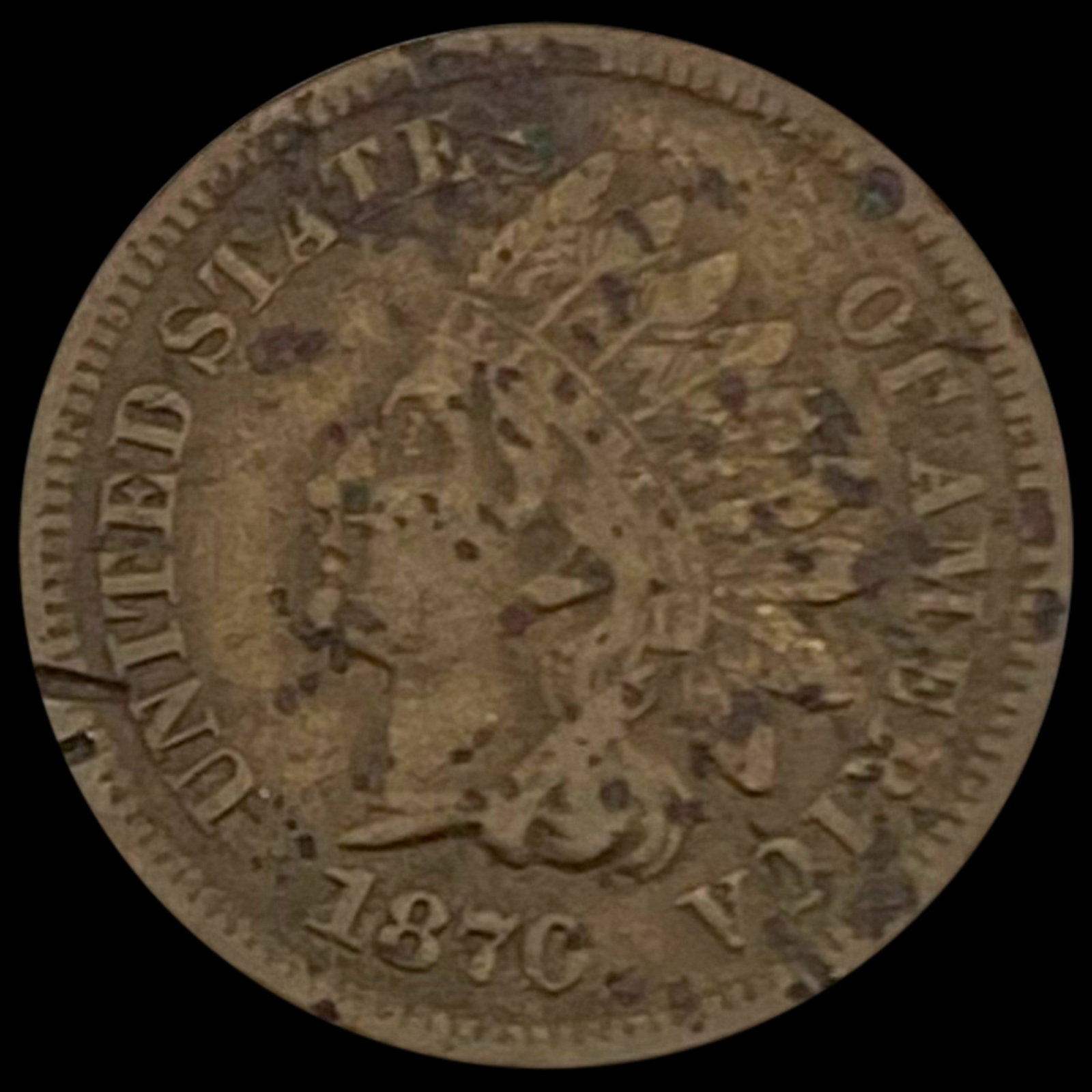 1870 Indian Head Cent NICELY CIRCULATED: 1870 Indian Head Cent NICELY CIRCULATED