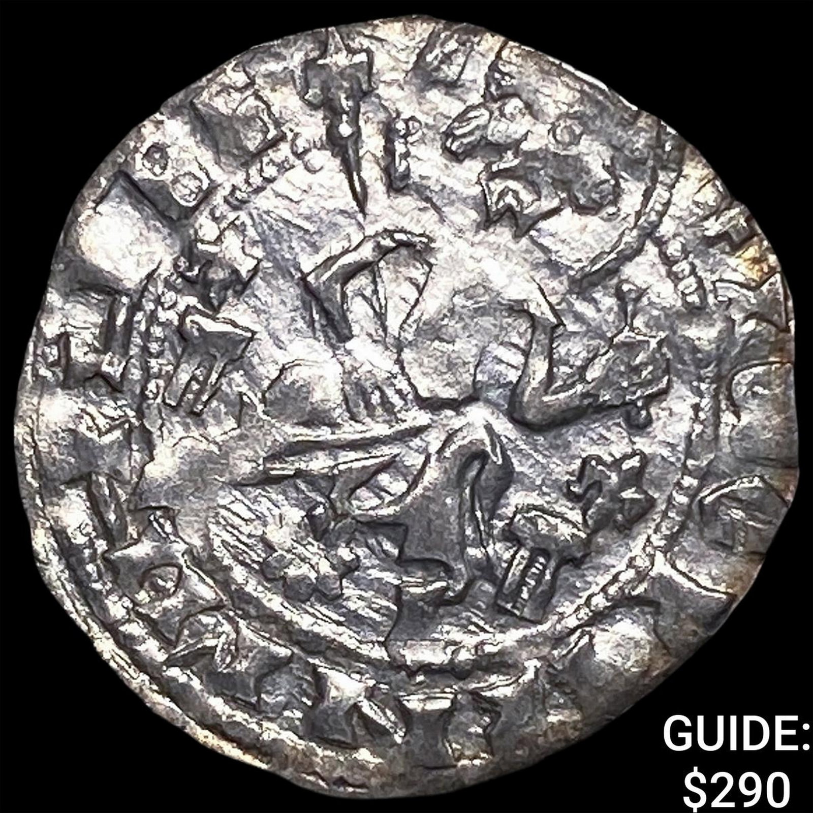 1352-1396 AD Bulgaria Ivan Statsirmir Silver Grosh: 1352-1396 AD Bulgaria Ivan Statsirmir Silver Grosh