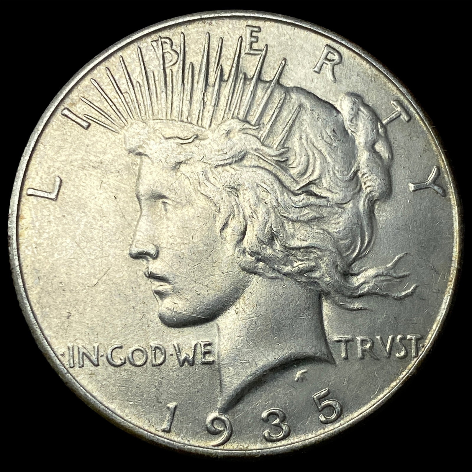 1935-S Silver Peace Dollar CLOSELY UNCIRCULATED: 1935-S Silver Peace Dollar CLOSELY UNCIRCULATED