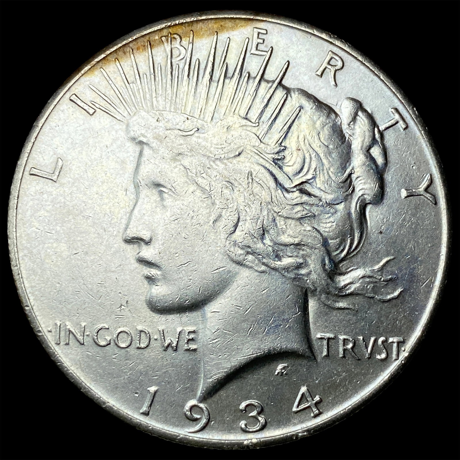 1934-S Silver Peace Dollar CLOSELY UNCIRCULATED: 1934-S Silver Peace Dollar CLOSELY UNCIRCULATED