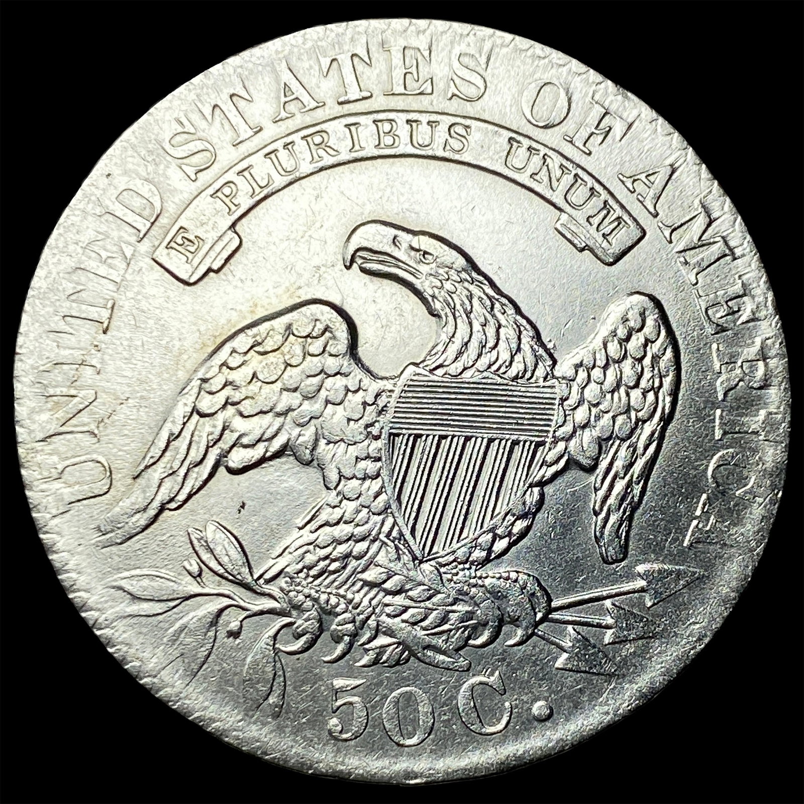 1833 Capped Bust Half Dollar CLOSELY UNCIRCULATED - 2