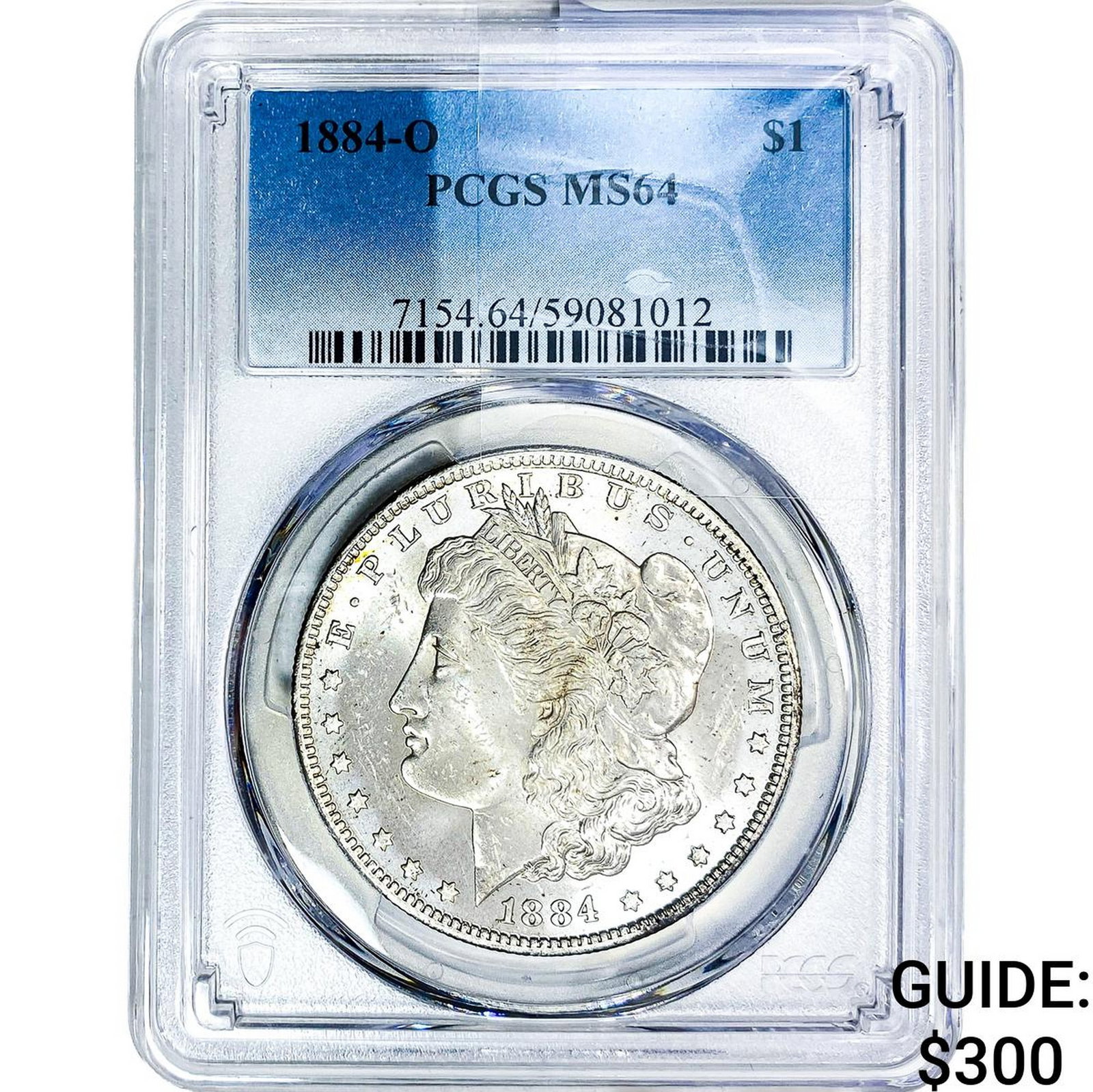1884-O Morgan Silver Dollar PCGS MS64: 1884-O Morgan Silver Dollar PCGS MS64