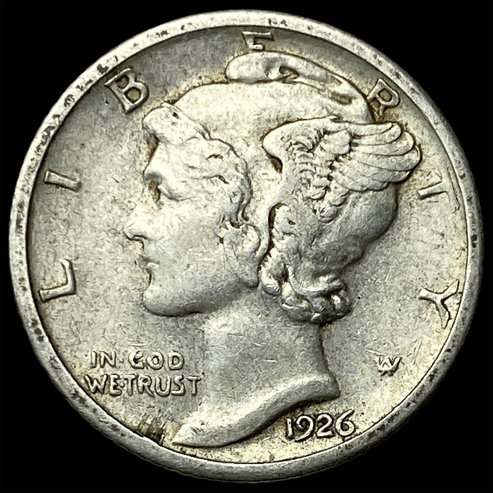 1926-S Silver Mercury Dime NEARLY UNCIRCULATED: 1926-S Silver Mercury Dime NEARLY UNCIRCULATED