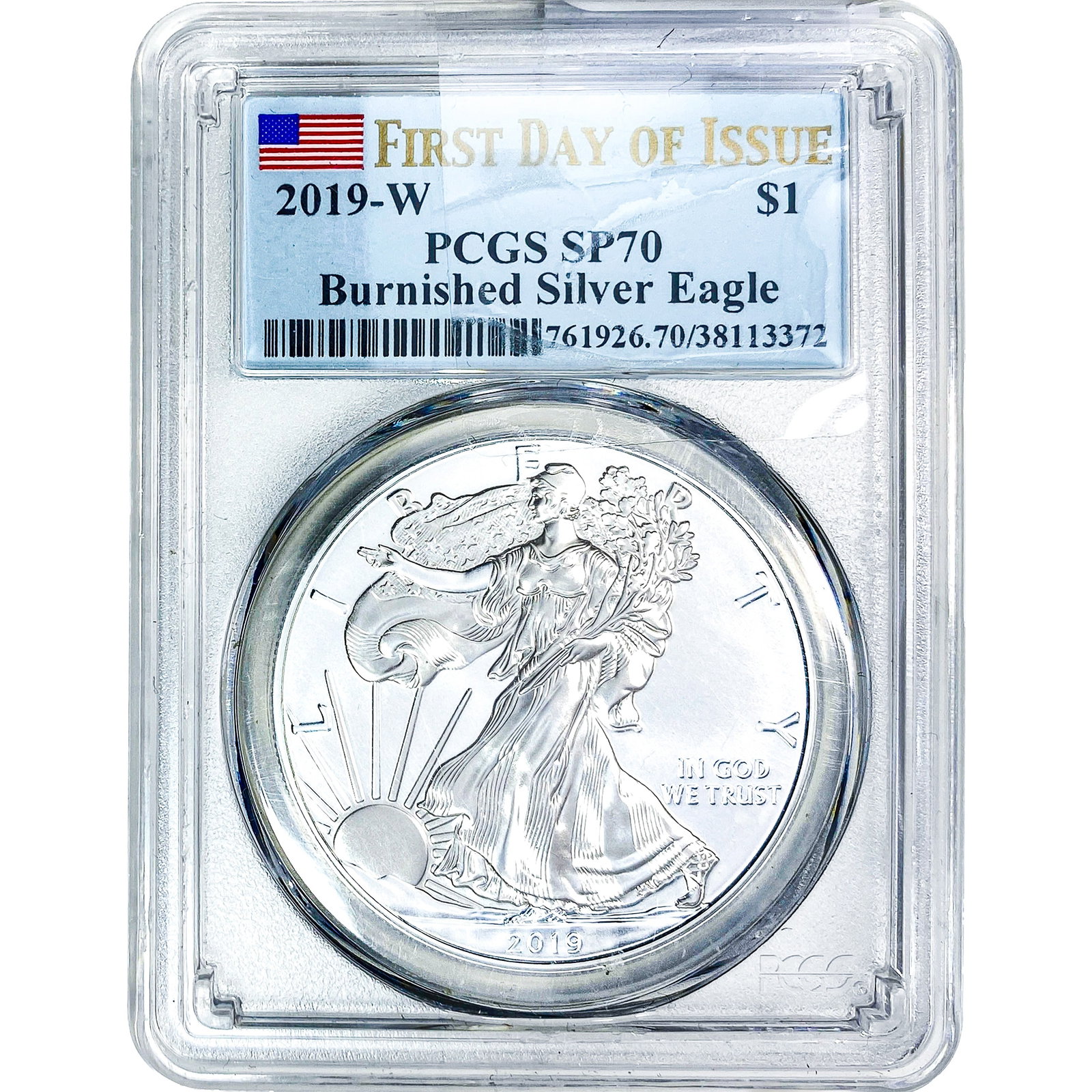 2019-W Silver Eagle PCGS SP70: 2019-W Silver Eagle PCGS SP70