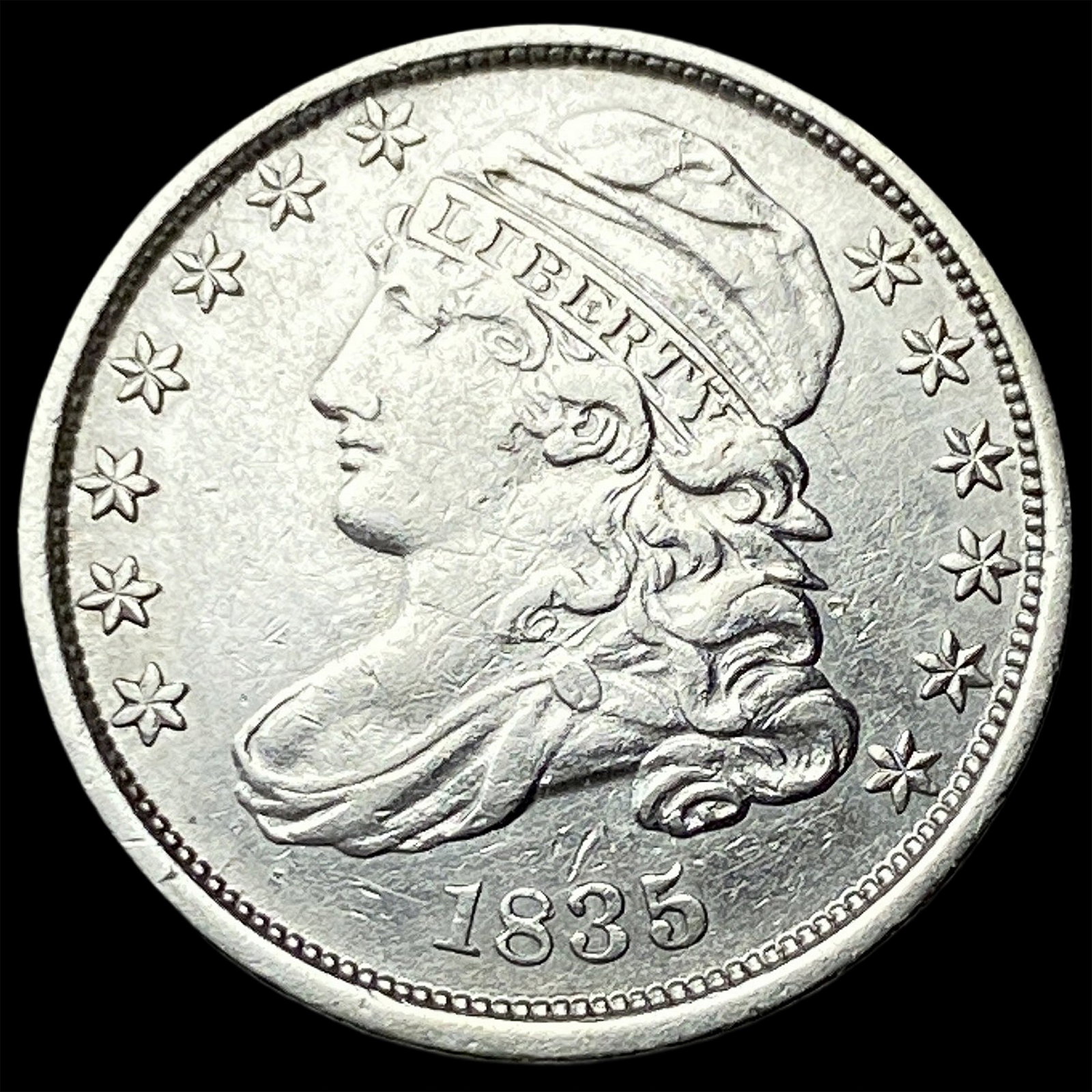 1835 Capped Bust Dime CLOSELY UNCIRCULATED: 1835 Capped Bust Dime CLOSELY UNCIRCULATED