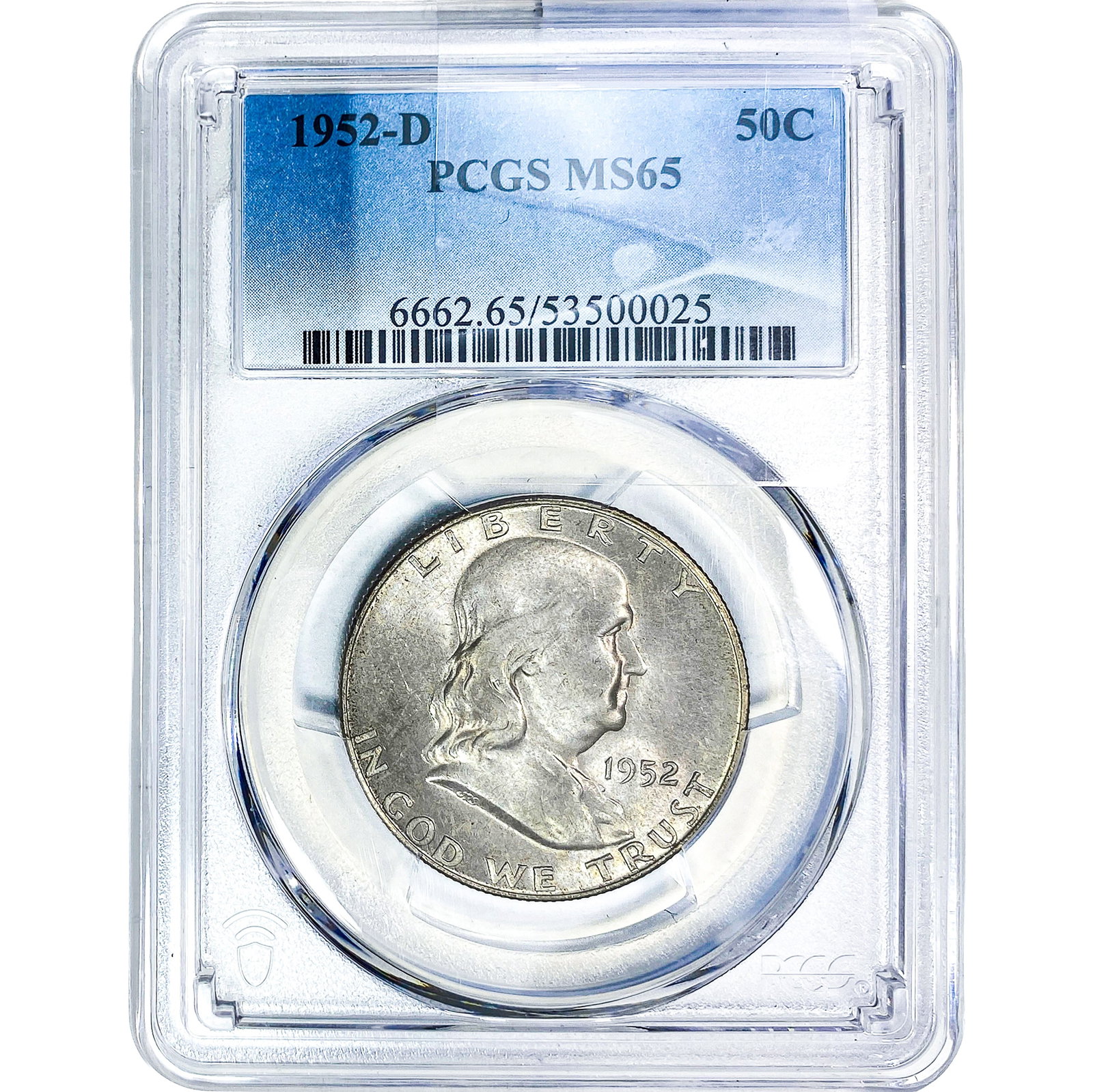 1952-D Franklin Half Dollar PCGS MS65: 1952-D Franklin Half Dollar PCGS MS65
