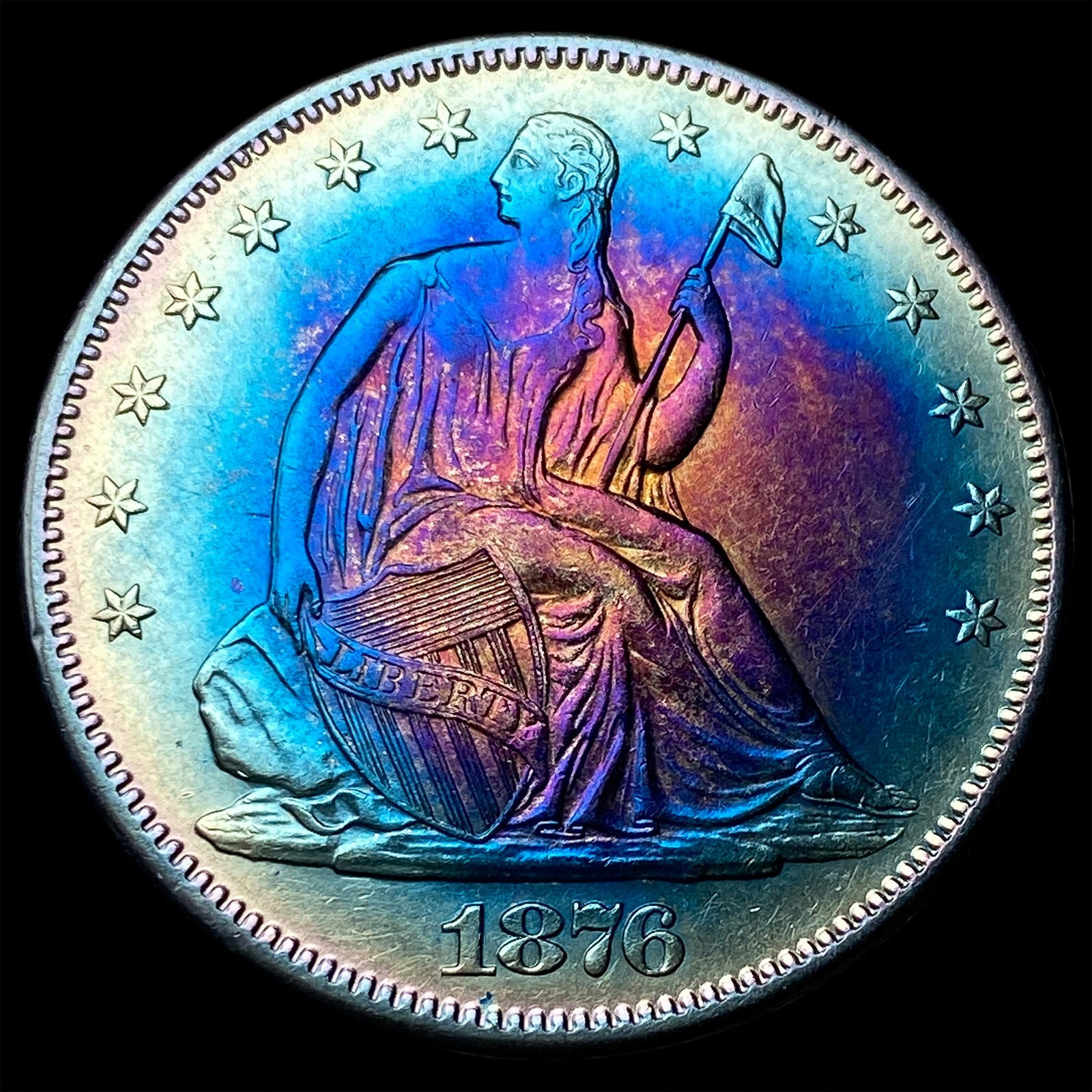 1876-S Silver Seated Liberty Half Dollar CLOSELY UNCIRCULATED: 1876-S Silver Seated Liberty Half Dollar CLOSELY UNCIRCULATED