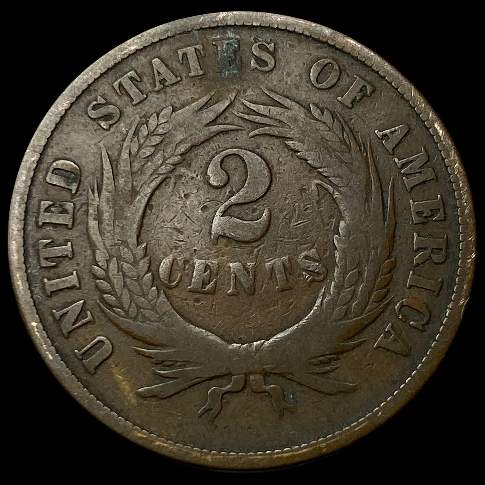 1868 Two-Cent Piece LIGHTLY CIRCULATED - 2