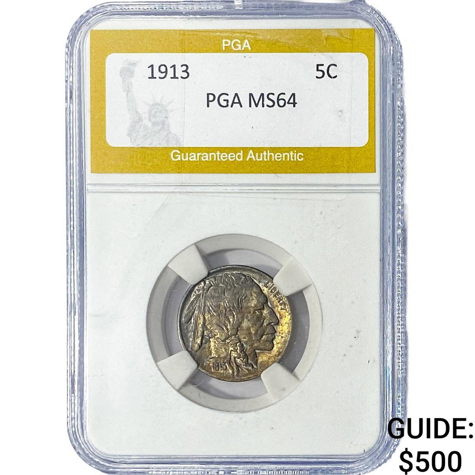 1913 Buffalo Nickel PGA MS64: 1913 Buffalo Nickel PGA MS64