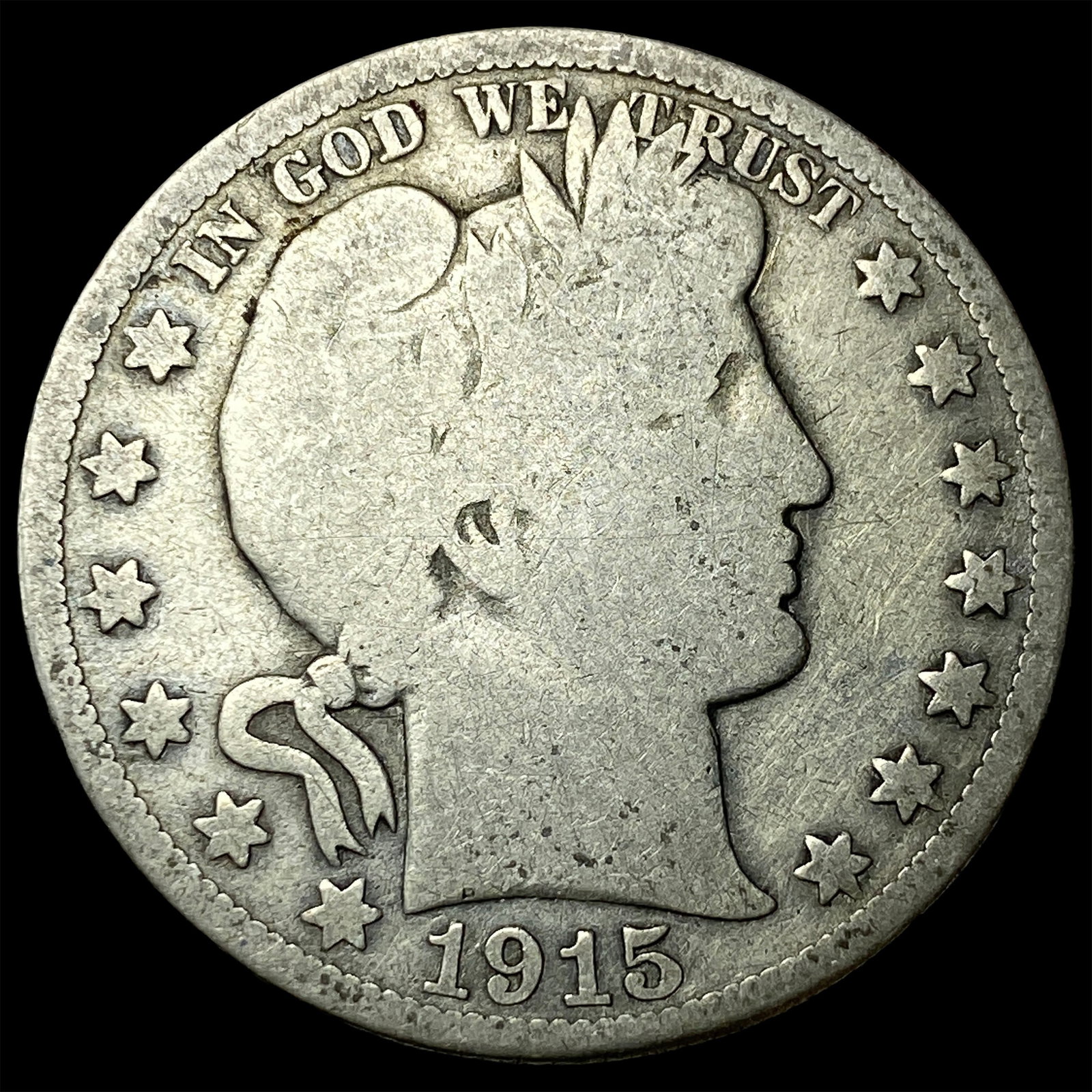 1915 Barber Half Dollar NICELY CIRCULATED: 1915 Barber Half Dollar NICELY CIRCULATED