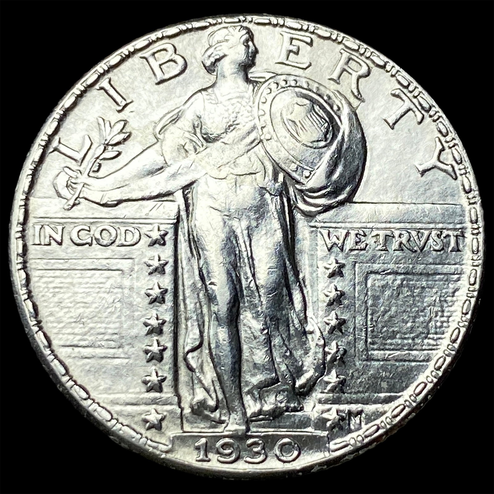 1930 Standing Liberty Quarter CLOSELY UNCIRCULATED: 1930 Standing Liberty Quarter CLOSELY UNCIRCULATED
