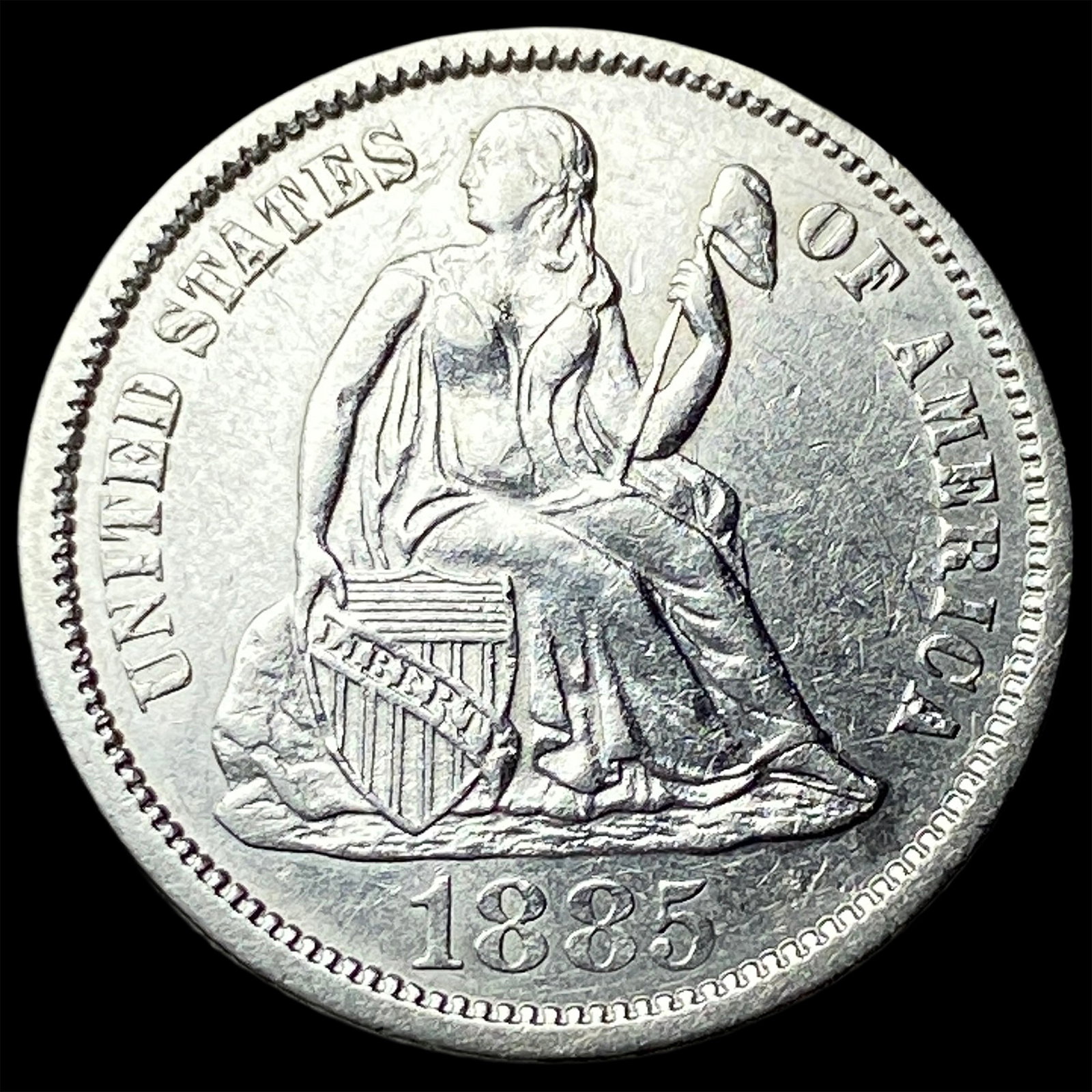 1885 Seated Liberty Dime CHOICE AU (1 of 2)